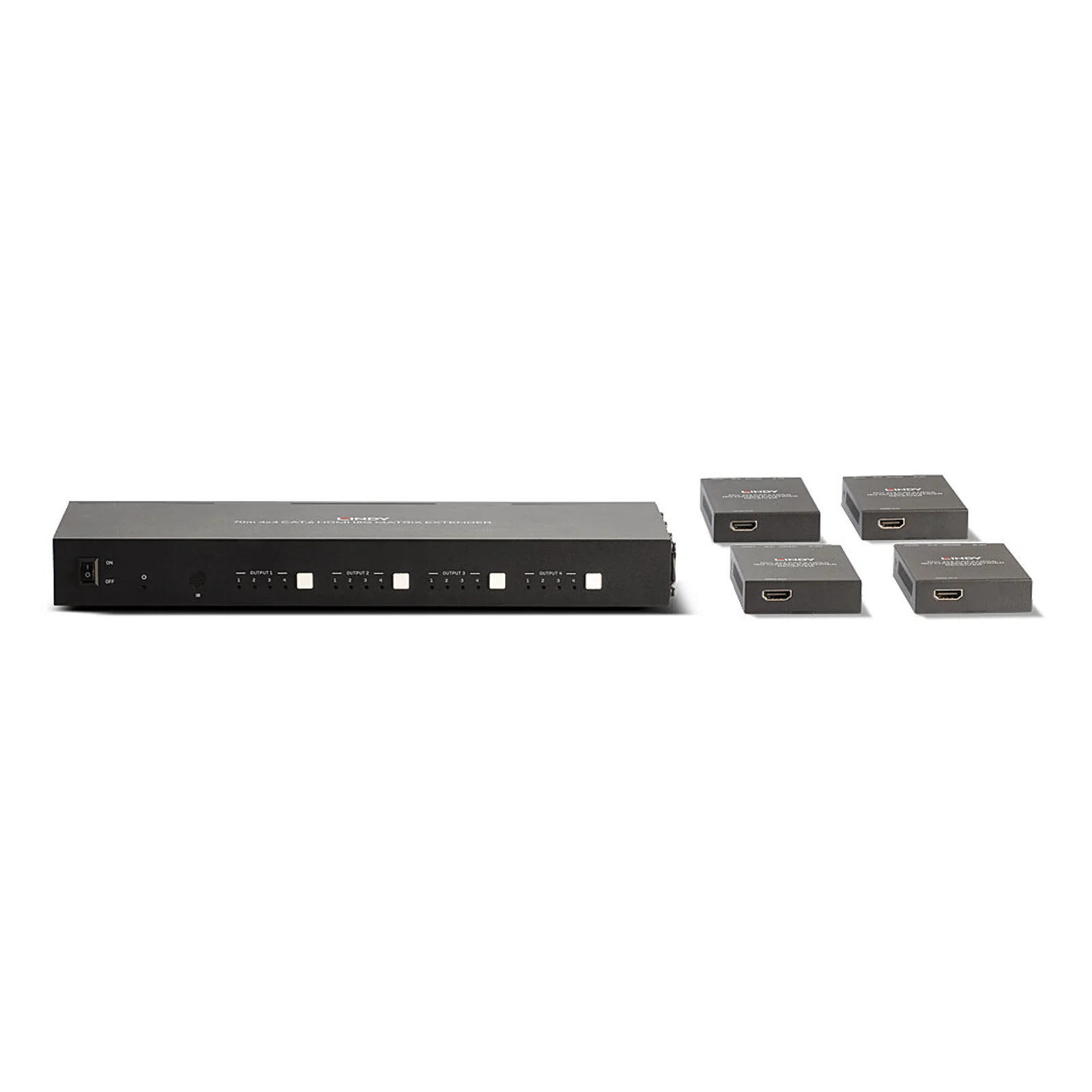 Lindy Extender Cat.6 Matrice 4x4 HDMI 4K60 & IR, 70m