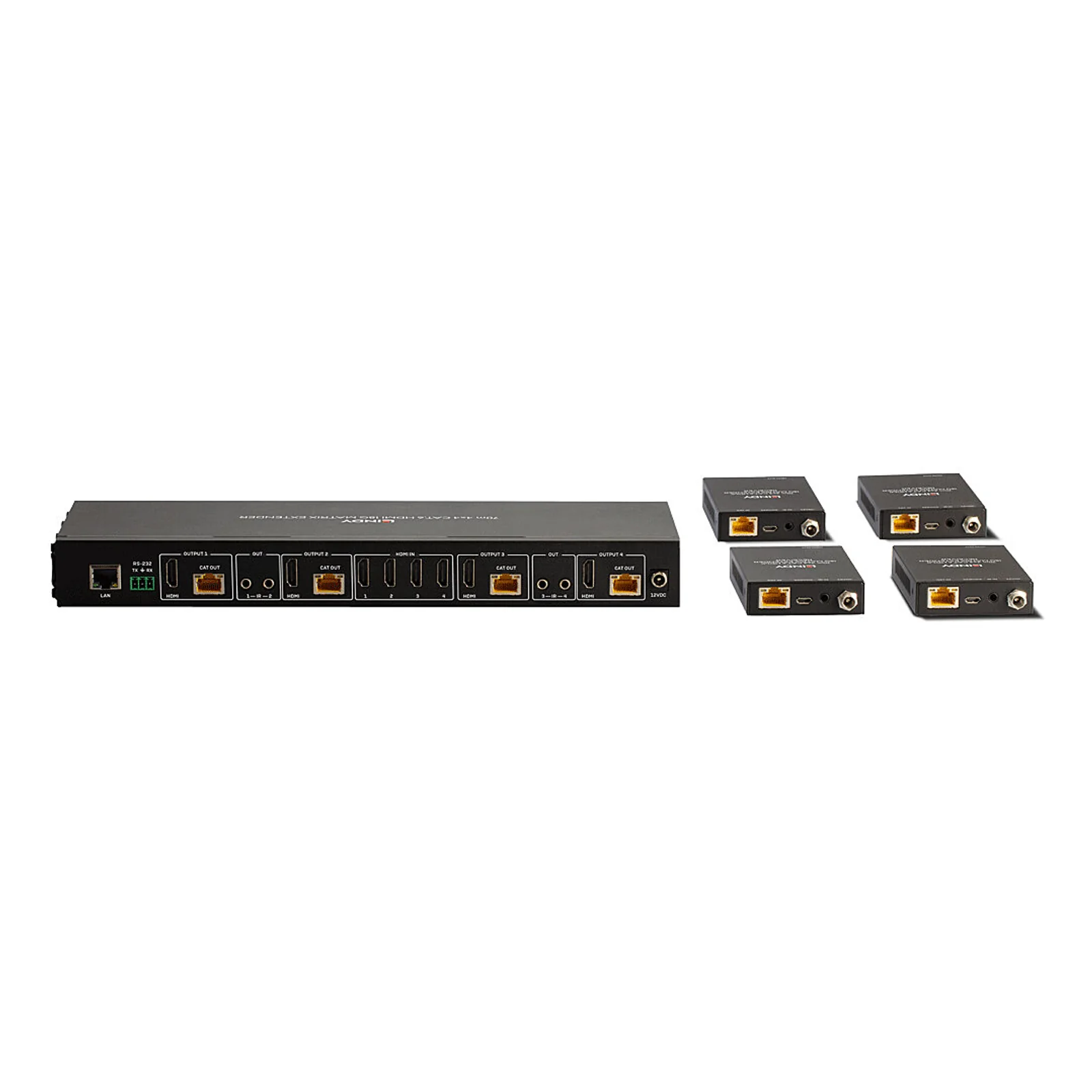 Lindy Extender Cat.6 Matrice 4x4 HDMI 4K60 & IR, 70m