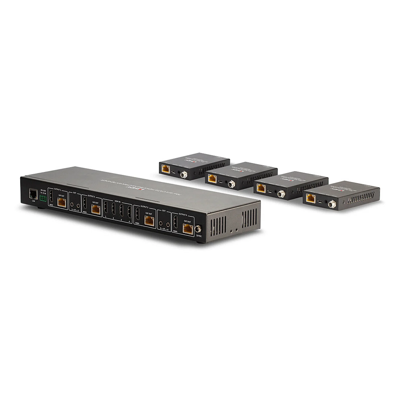 Lindy Extender Cat.6 Matrice 4x4 HDMI 4K60 & IR, 70m