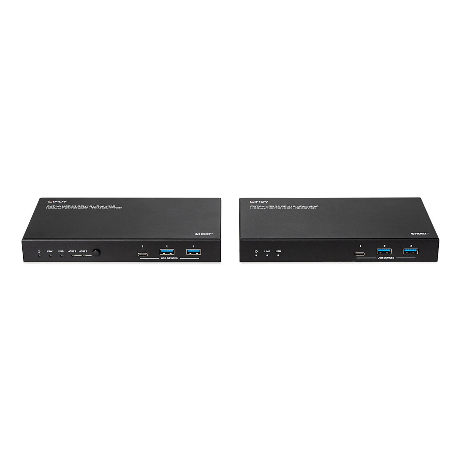 Lindy Extender Cat.6A HDBaseT 2 hôtes USB 3.2 Gen 1 & HDMI 4K60 , 100m