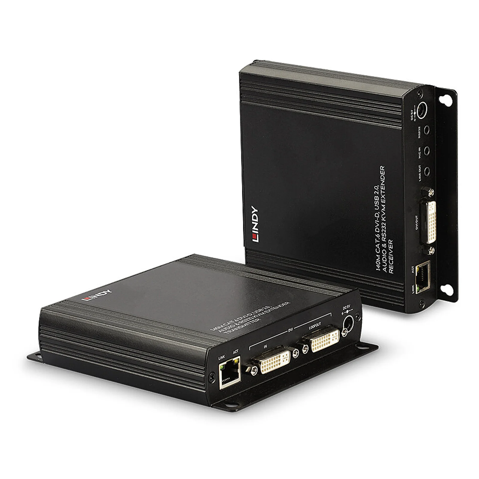 Extender KVM Cat.6 DVI-D, USB 2.0, Audio & RS232, 140m