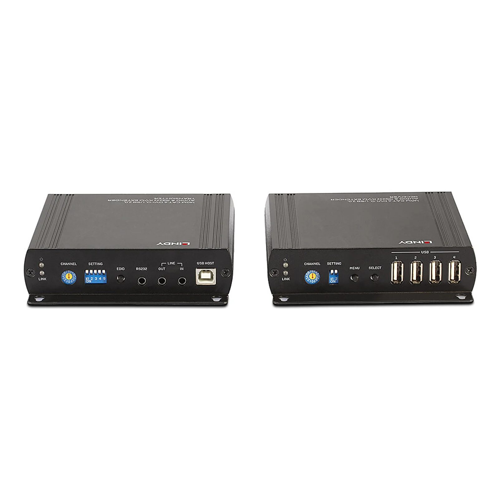 Lindy Extender KVM Cat.6 DVI-D, USB 2.0, Audio & RS232, 140m