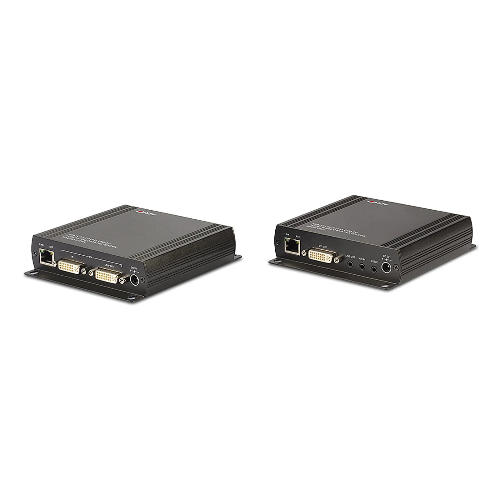 Lindy Extender KVM Cat.6 DVI-D, USB 2.0, Audio & RS232, 140m