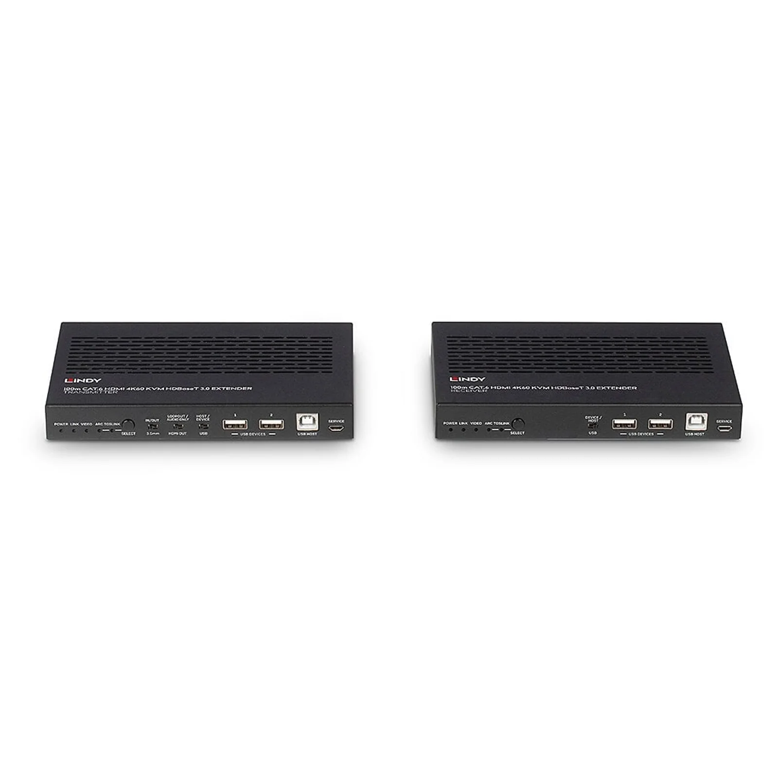 Lindy Extender KVM Cat.6A HDMI 4K60, Audio, IR & RS-232 HDBaseT 3.0, 100m
