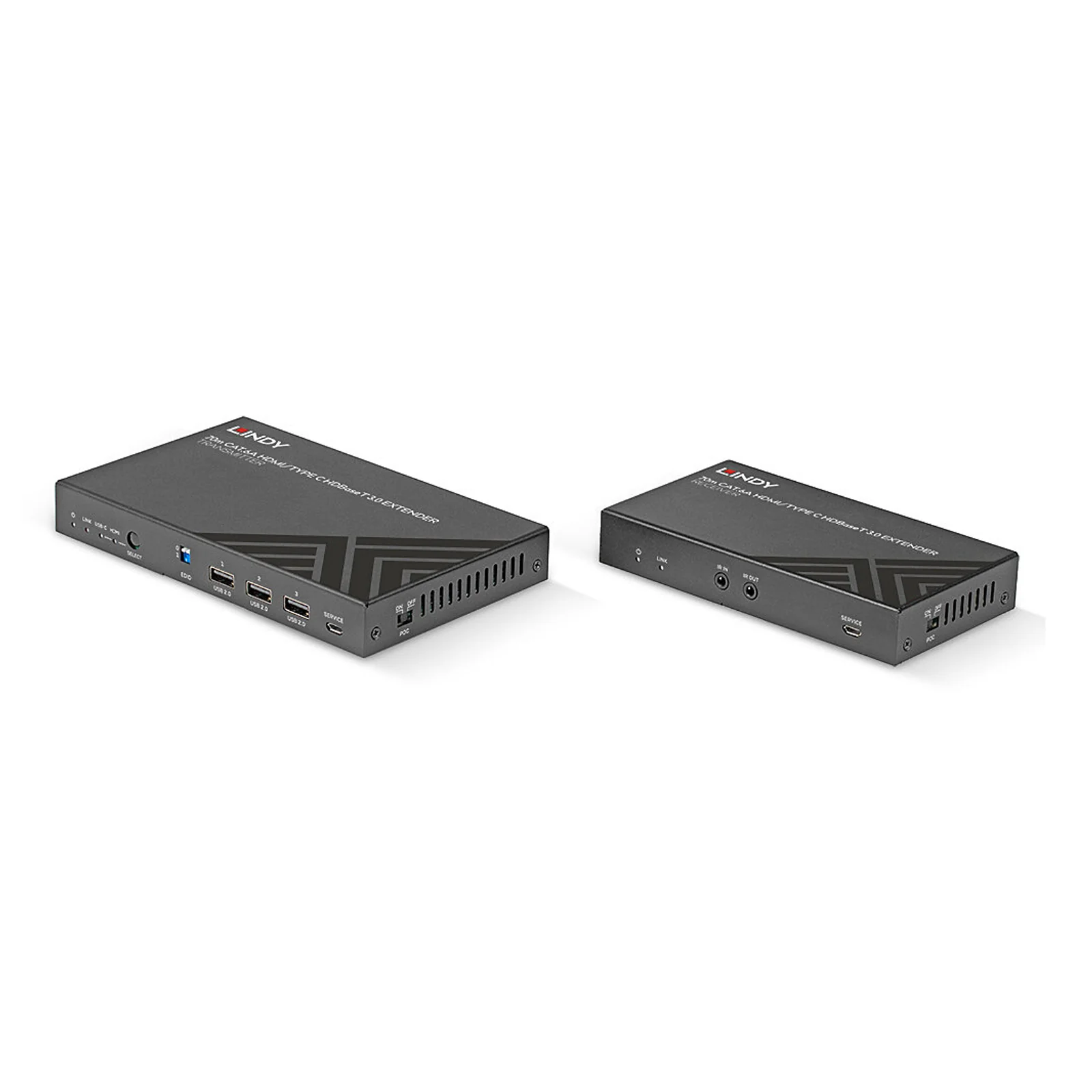 Lindy Extender KVM Cat.6A HDMI 4K60 & Type C HDBaseT 3.0, 70m