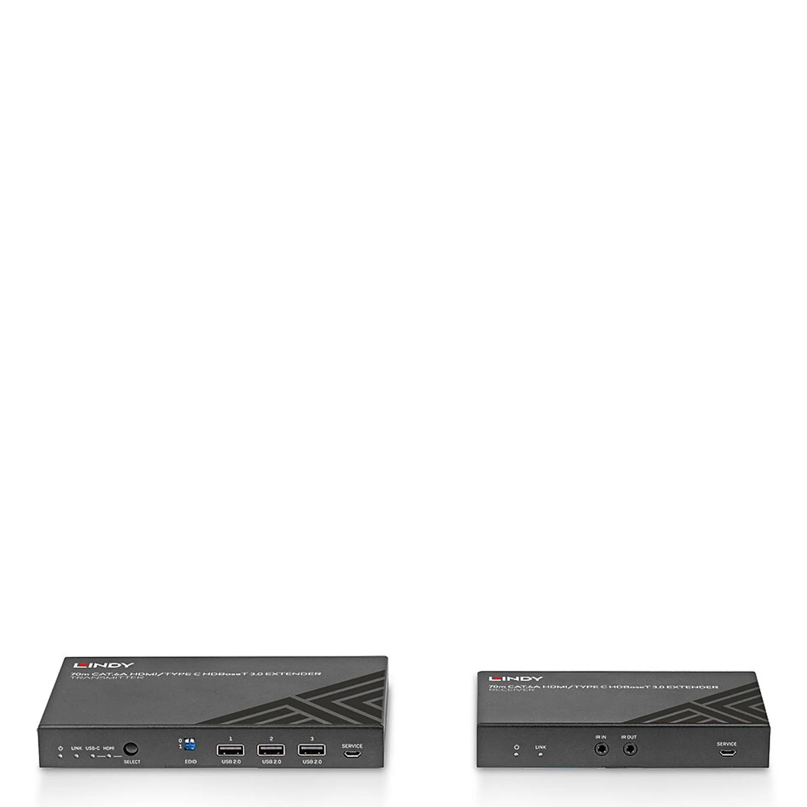Lindy Extender KVM Cat.6A HDMI 4K60 & Type C HDBaseT 3.0, 70m