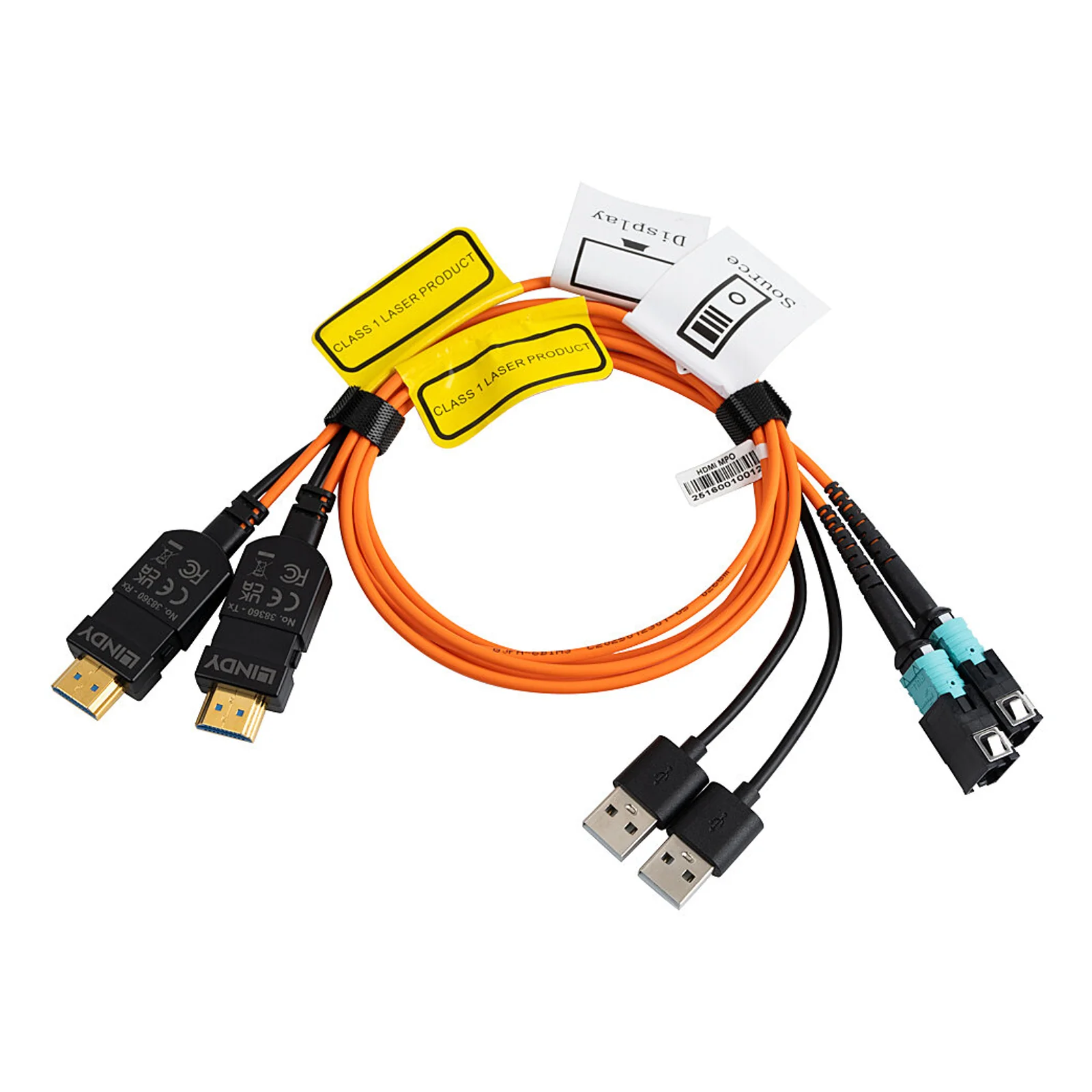 Lindy Extender MPO Fibre Optique HDMI 8K60, 100m