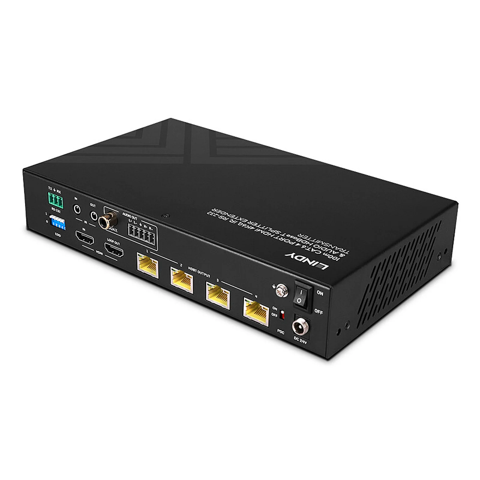 Lindy Extender Splitter HDBaseT Cat.6 HDMI 4K60 4 Ports , 100m