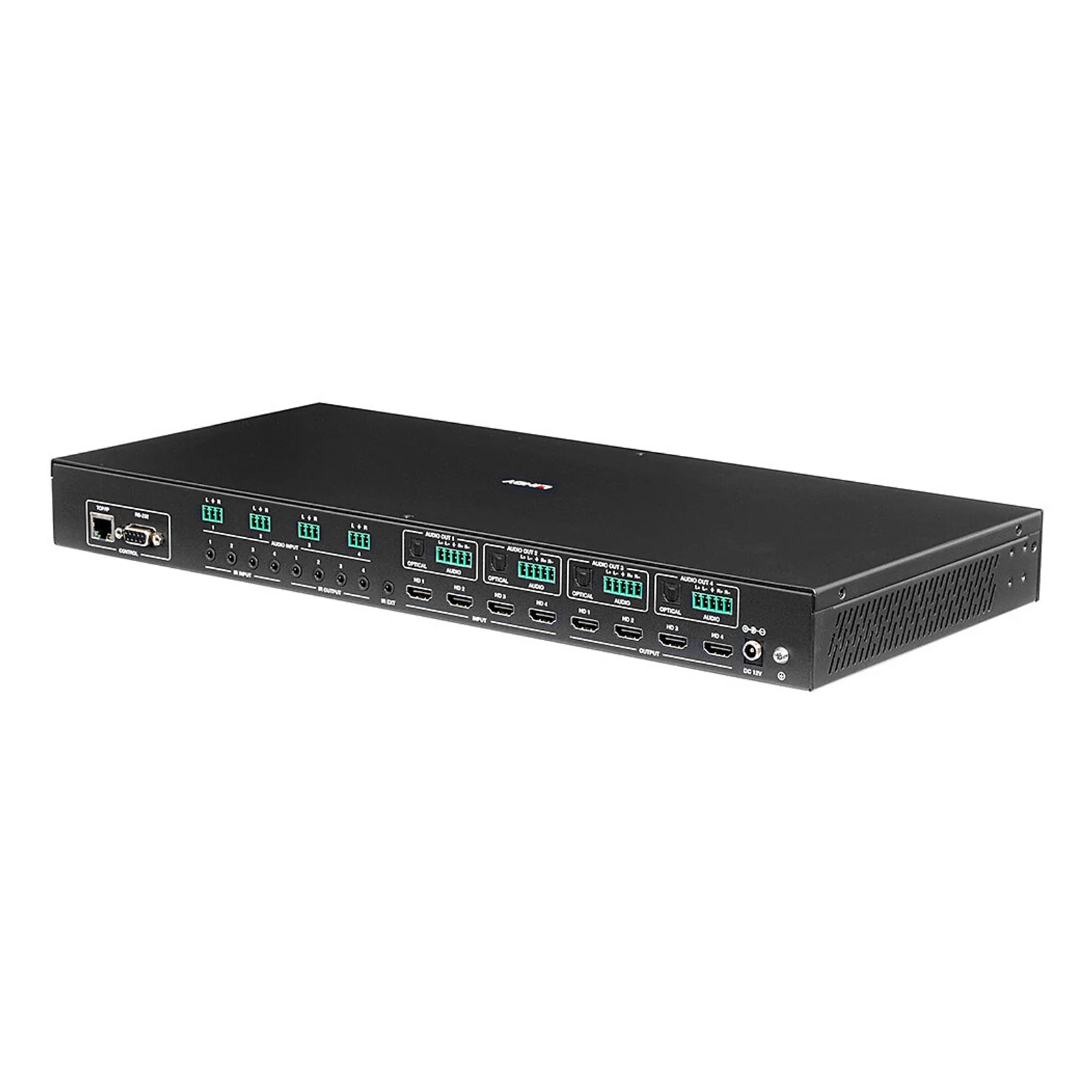 Lindy Matrice Seamless Multi-View 4x4 HDMI 4K60 avec Scaler pour mur d'écran