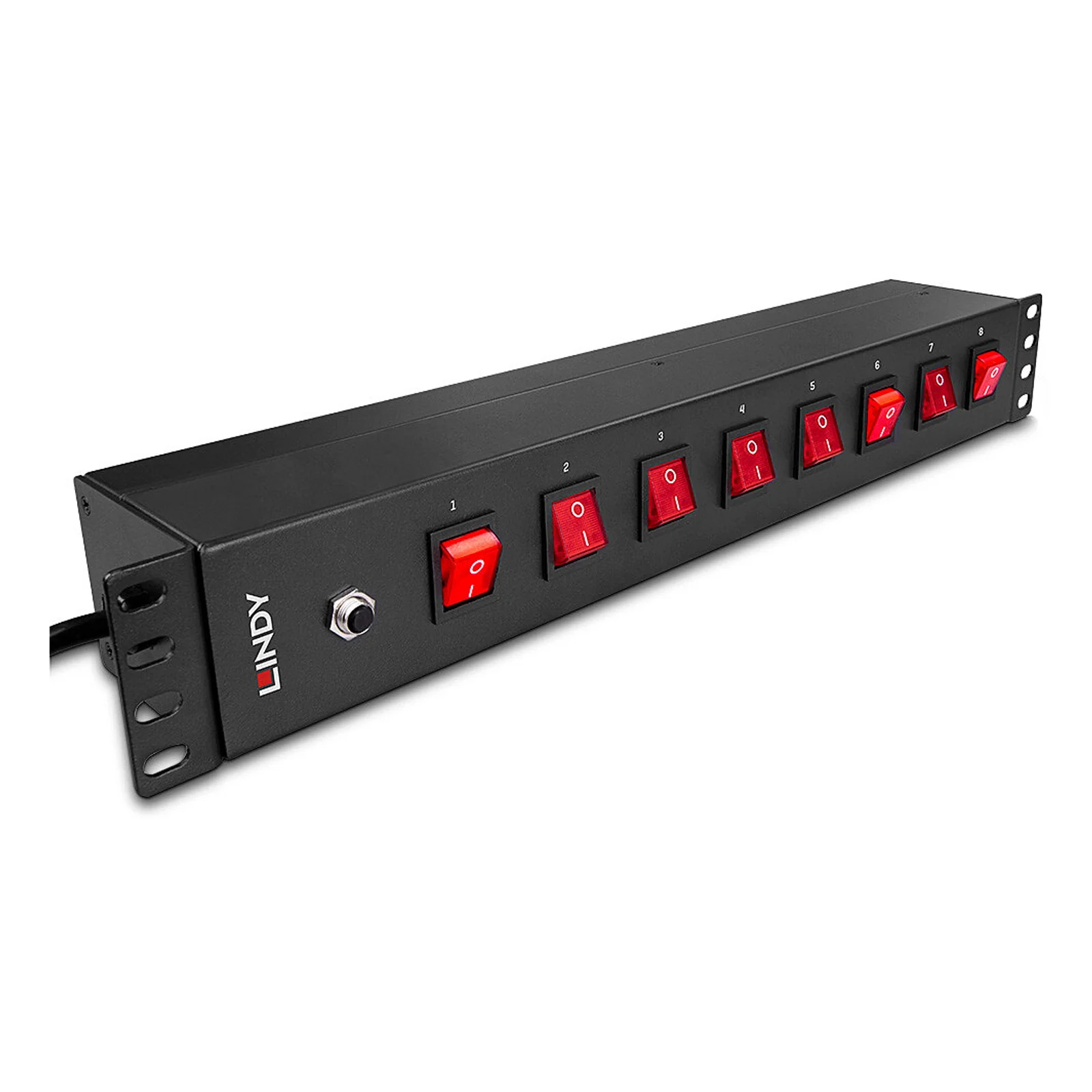 Lindy Multiprise horizontale rack 19" 1.5U, 8 prises Schuko avec interrupteurs