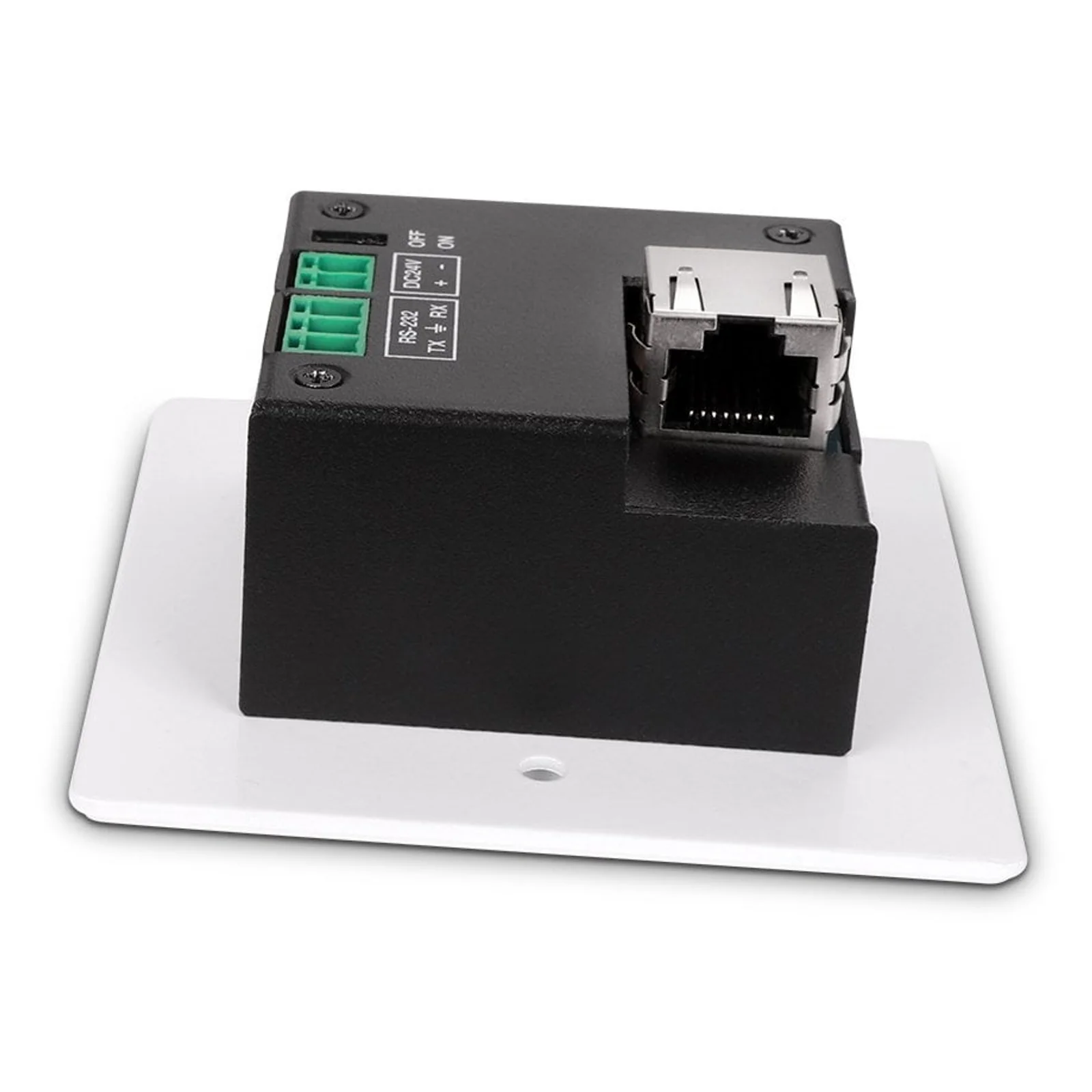 Lindy Plaque murale UK extender HDBaseT Cat.6 HDMI 4K60, IR & RS-232, 70m, émetteur