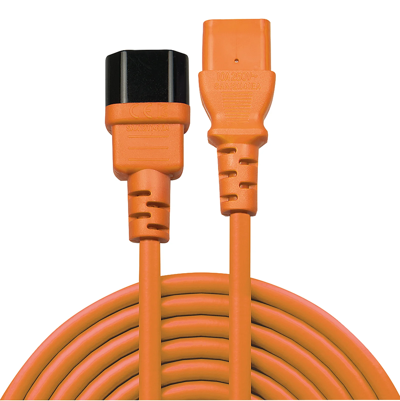 Lindy Rallonge secteur C14 vers C13, orange, 1m