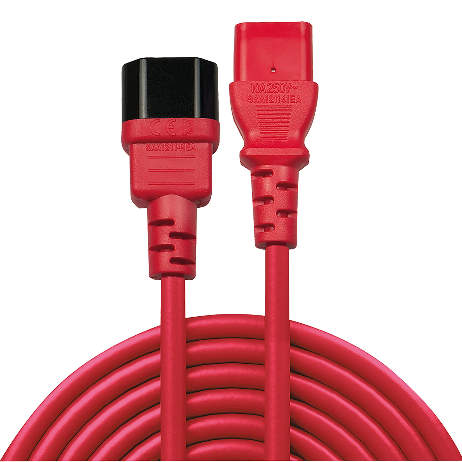 Lindy Rallonge secteur C14 vers C13, rouge, 1m