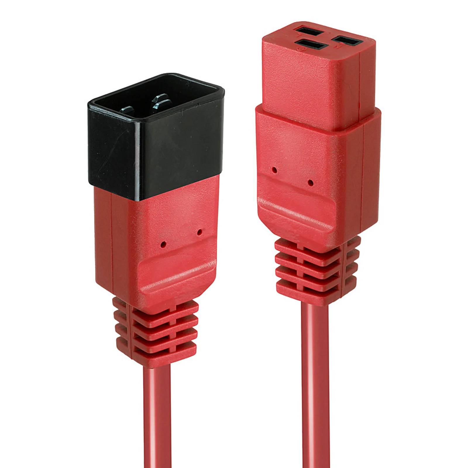 Rallonge secteur C20 vers C19, rouge, 3m