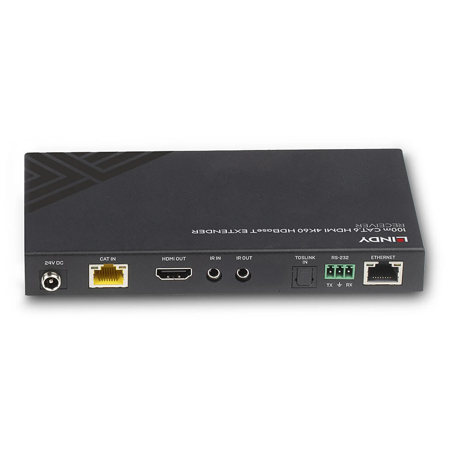 Lindy Récepteur HDBaseT Cat.6 HDMI 4K60, Audio, IR & RS-232, 100m