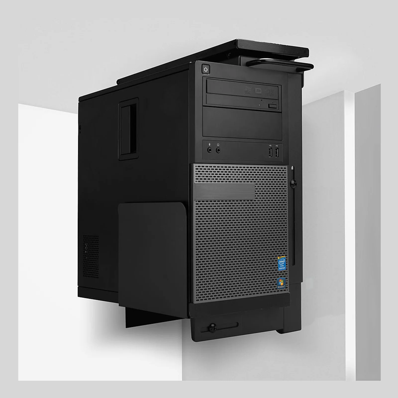 Lindy Support PC extractible pour montage sous bureau