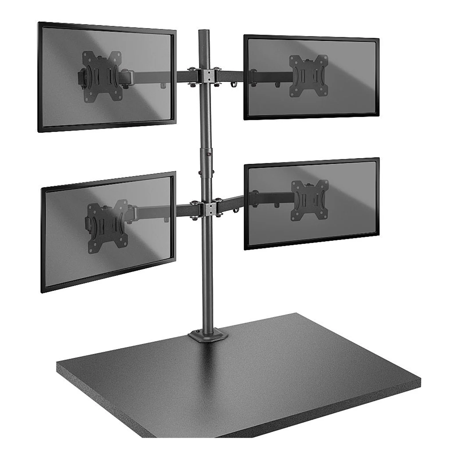 Lindy Support Quadruple Ecran avec Mat et Fixation à Pince