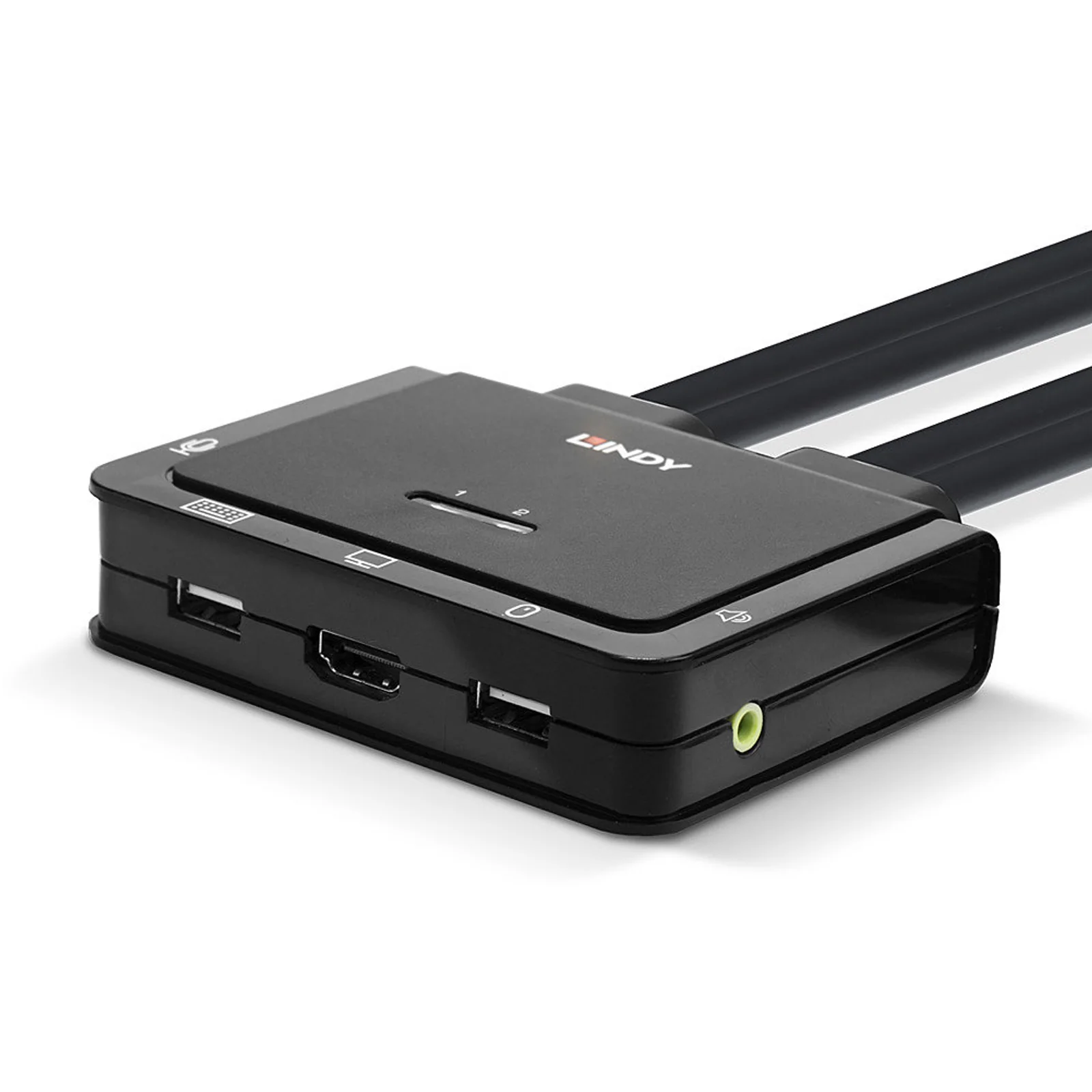 Switch KVM 2 Ports HDMI 4K60, USB Type C, USB 2.0 & Audio avec Câbles