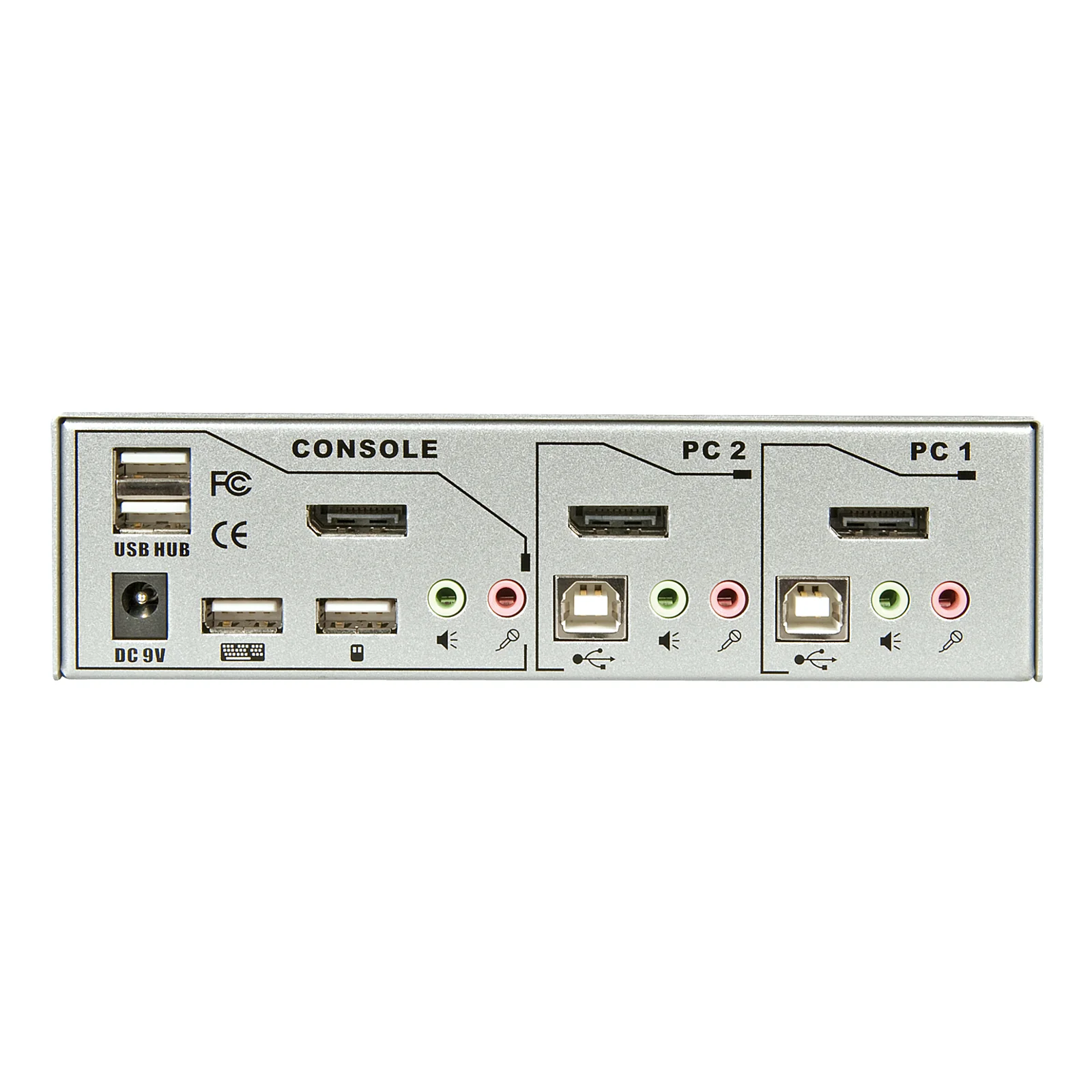 Lindy Switch KVM DisplayPort 1.2, USB 2.0 & audio, 2 ports