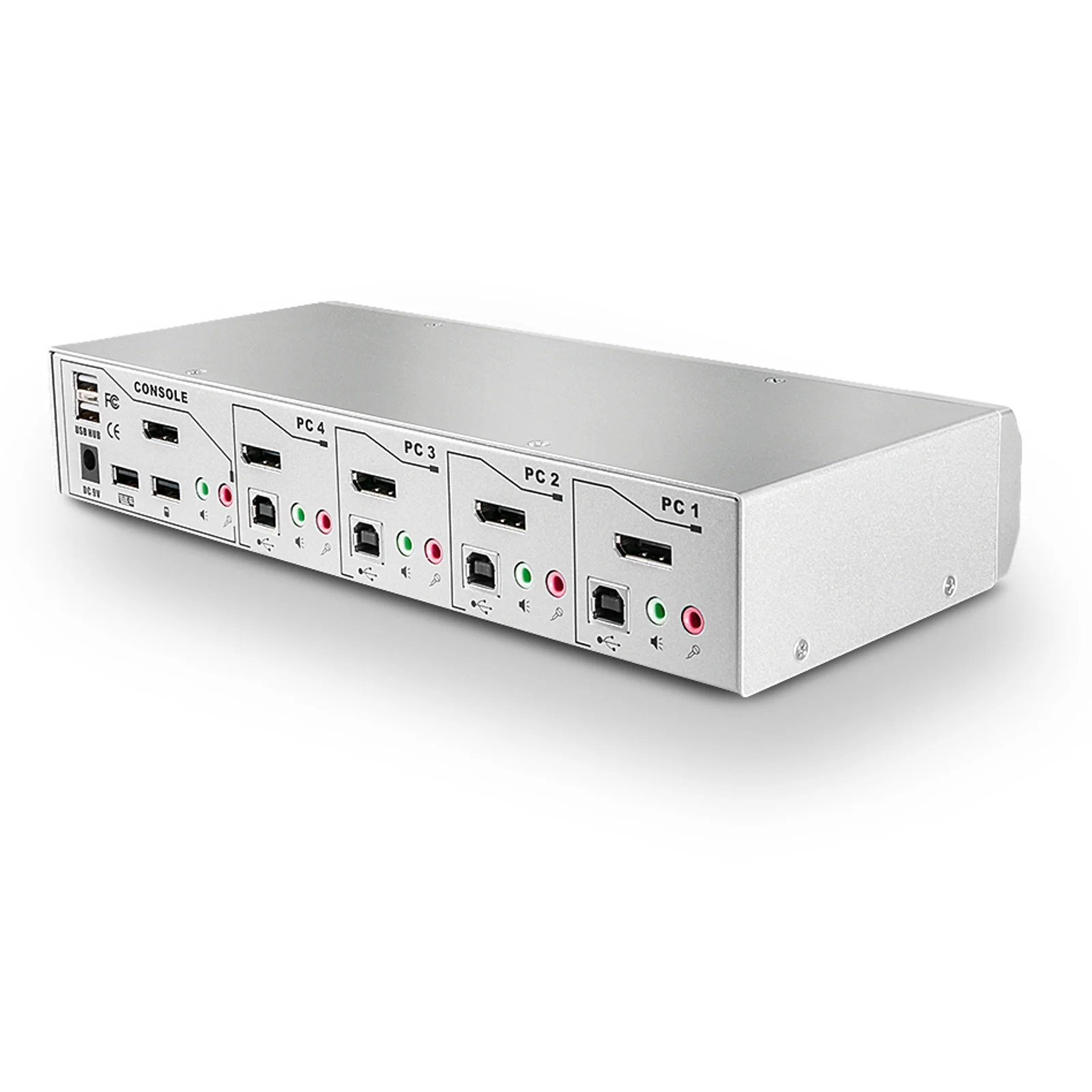 Lindy Switch KVM DisplayPort 1.2, USB 2.0 & audio, 4 ports