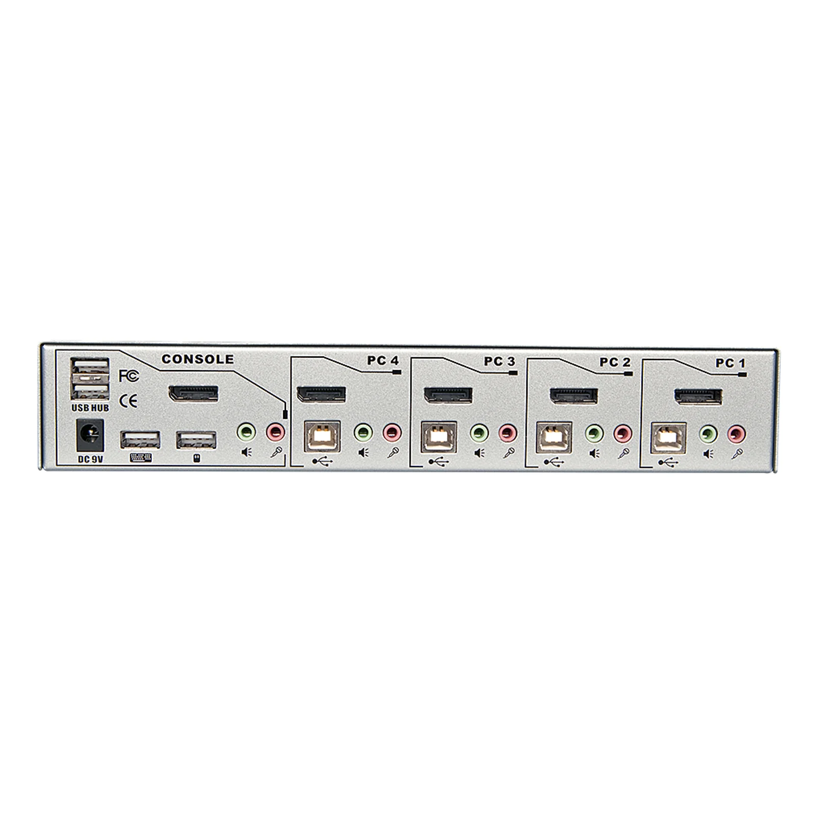 Lindy Switch KVM DisplayPort 1.2, USB 2.0 & audio, 4 ports