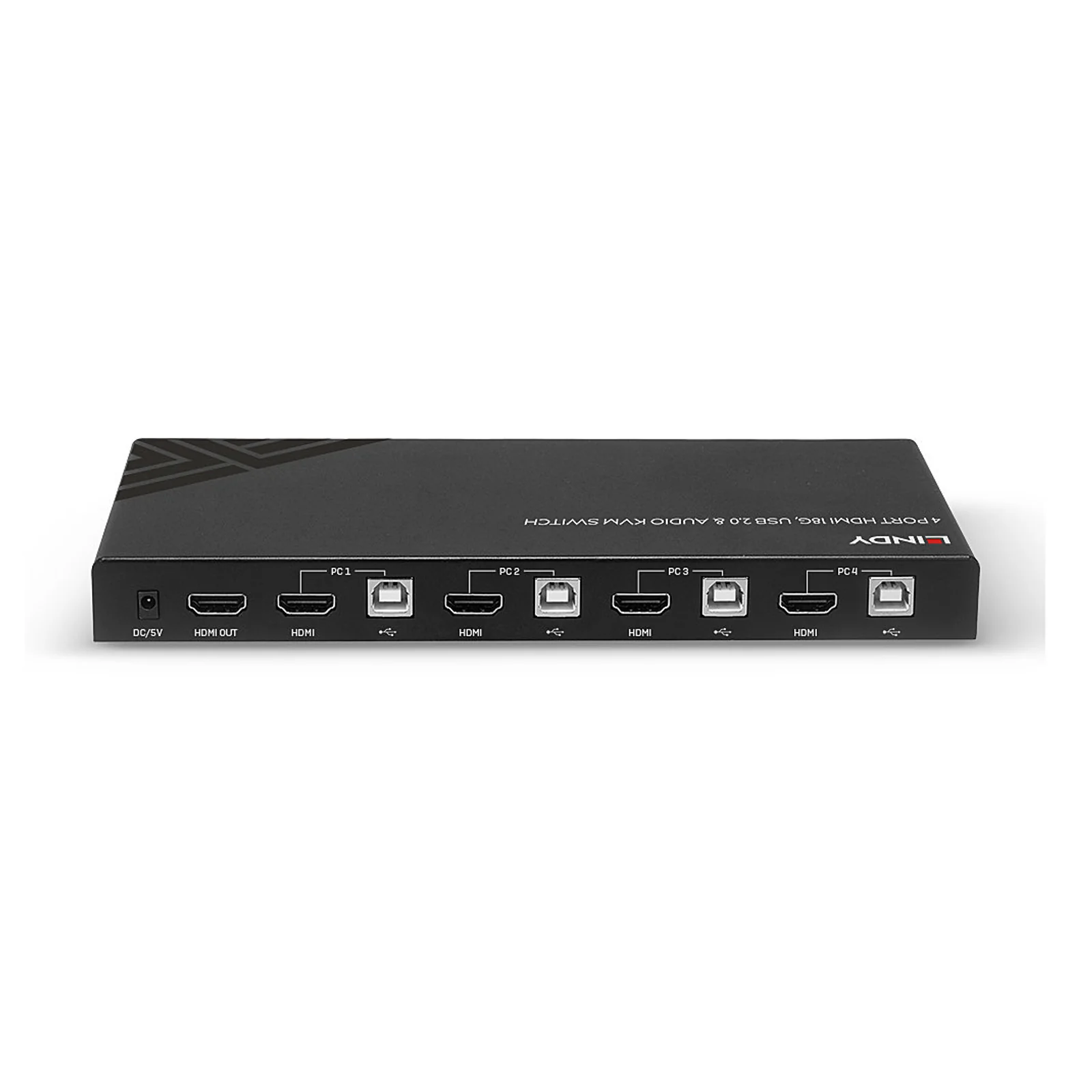 Lindy Switch KVM HDMI 4K60, USB 2.0 & Audio, 4 ports