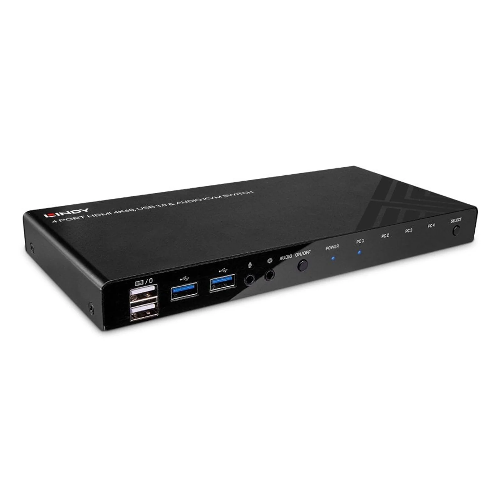 Switch KVM HDMI 4K60, USB 3.0 & Audio, 4 ports
