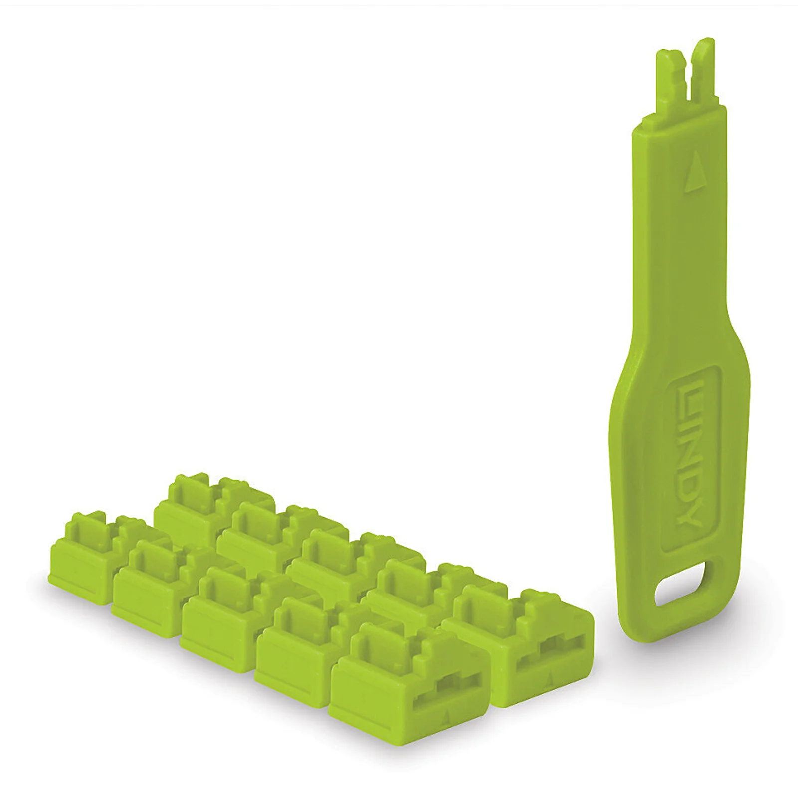 Lindy Verrous de ports RJ45, 10pcs avec clé, Vert