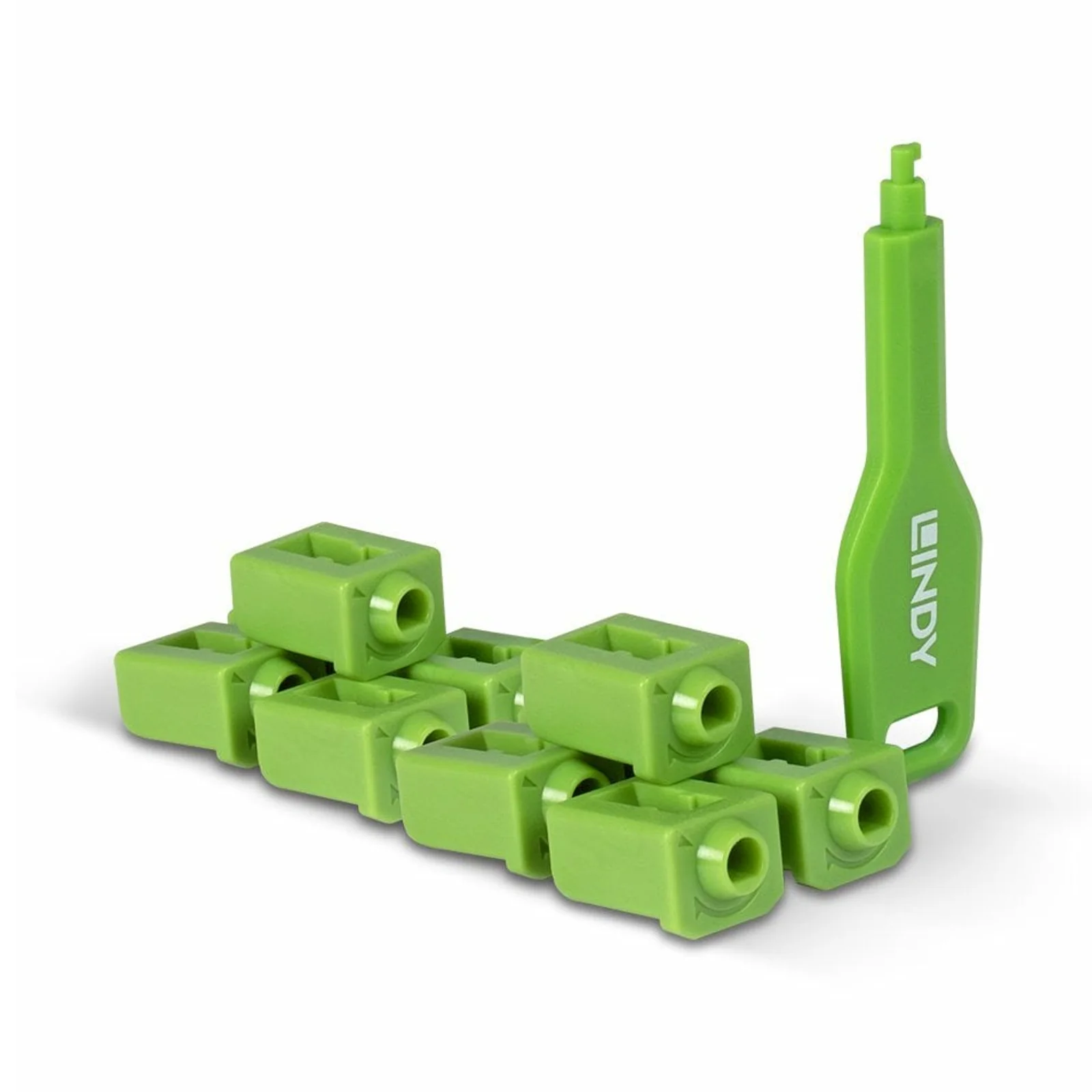 Verrous de ports SFP, 10 pièces avec clé, Vert