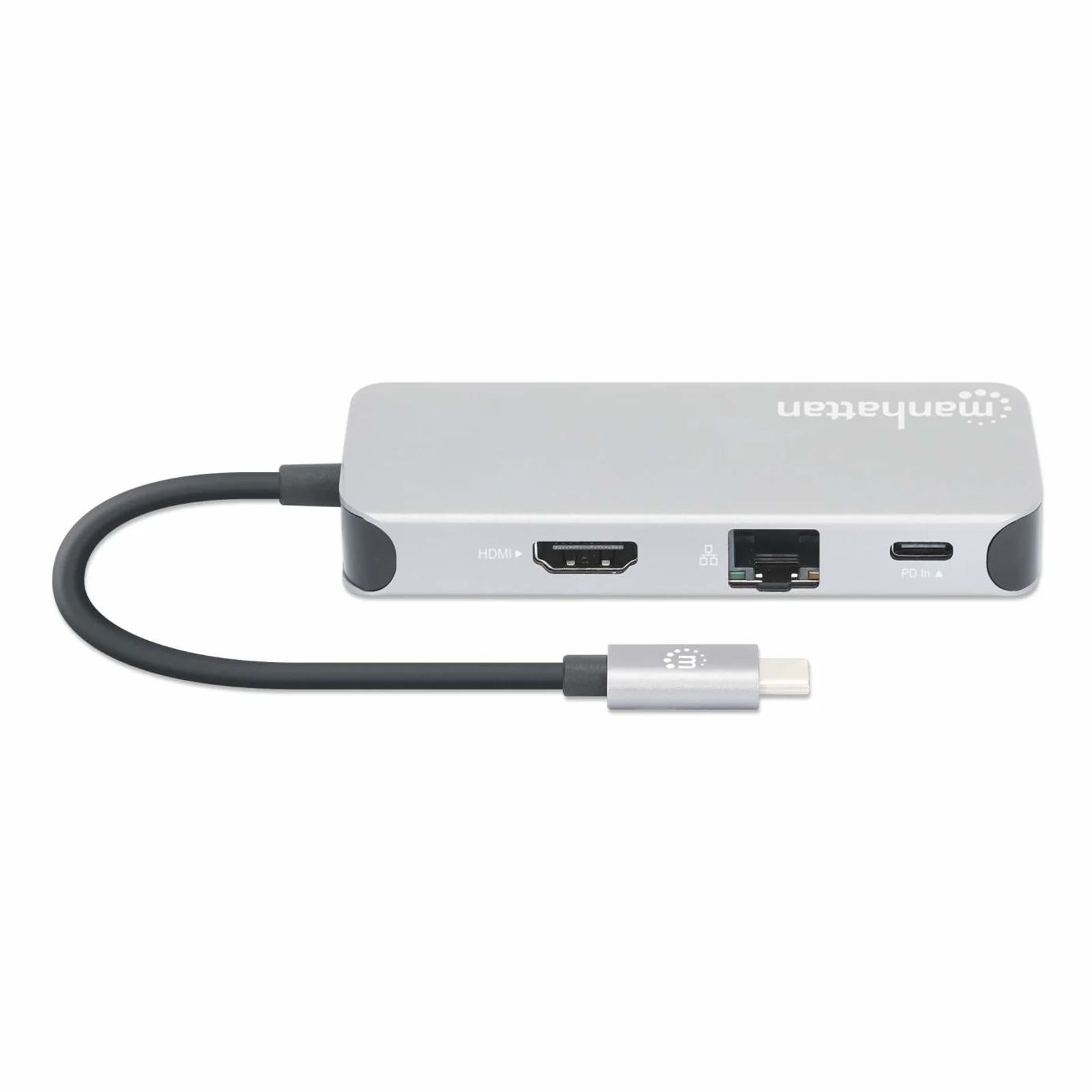 Manhattan 130615 station d'accueil Avec fil USB 3.2 Gen 1 (3.1 Gen 1) Type-C Aluminium