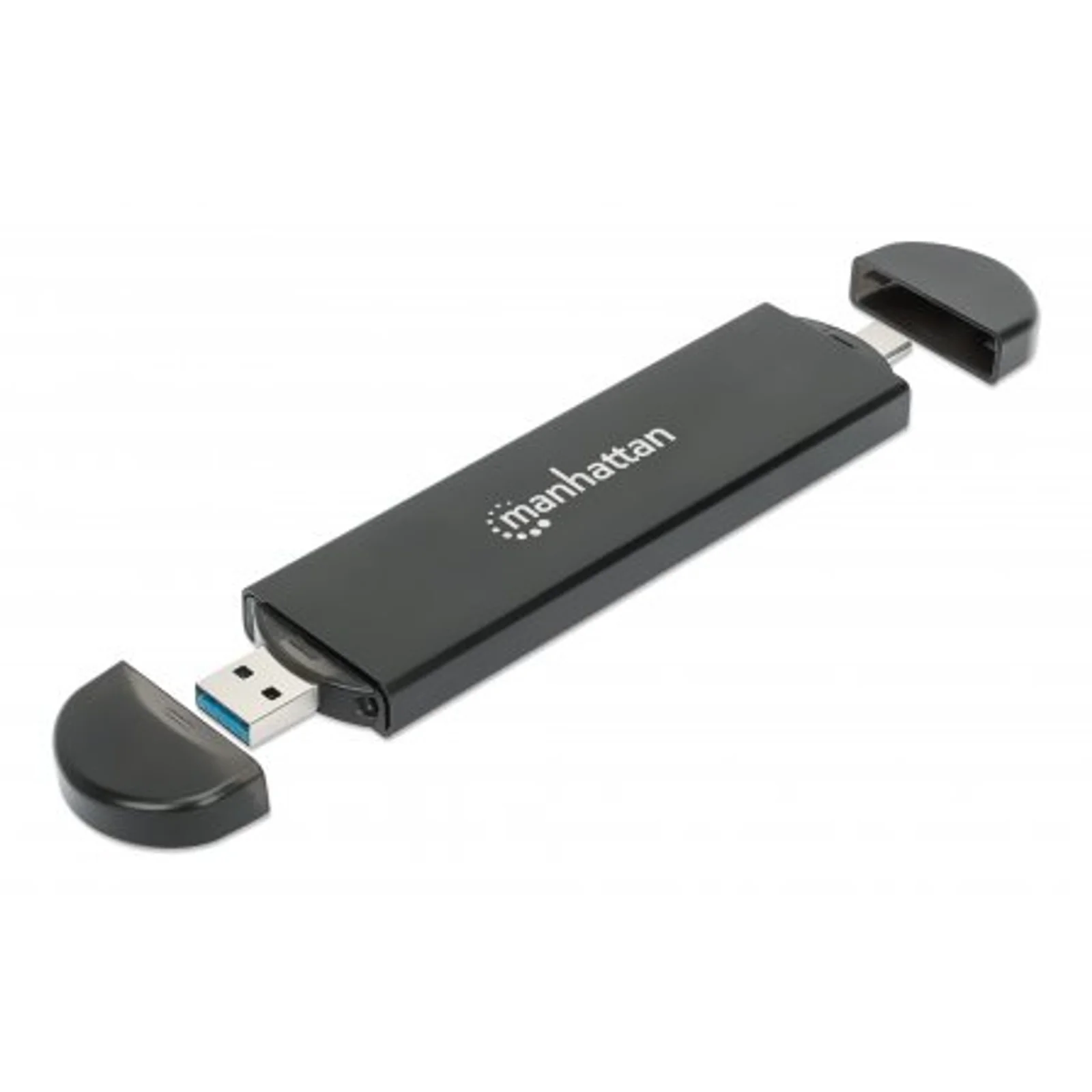 Manhattan 130639 Boîtier de disques de stockage Enceinte ssd Noir M.2
