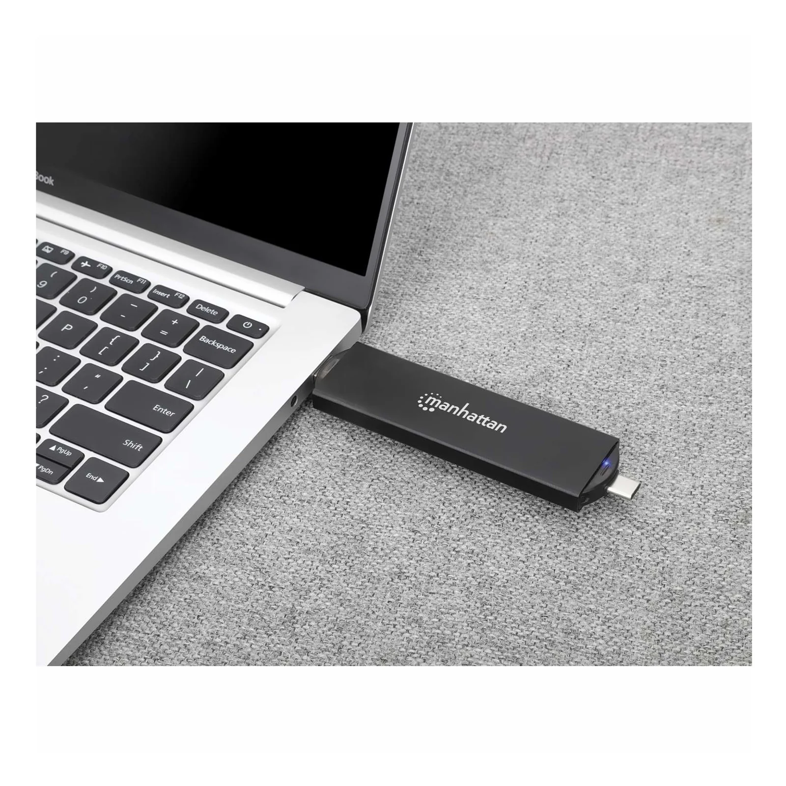 Manhattan 130639 Boîtier de disques de stockage Enceinte ssd Noir M.2