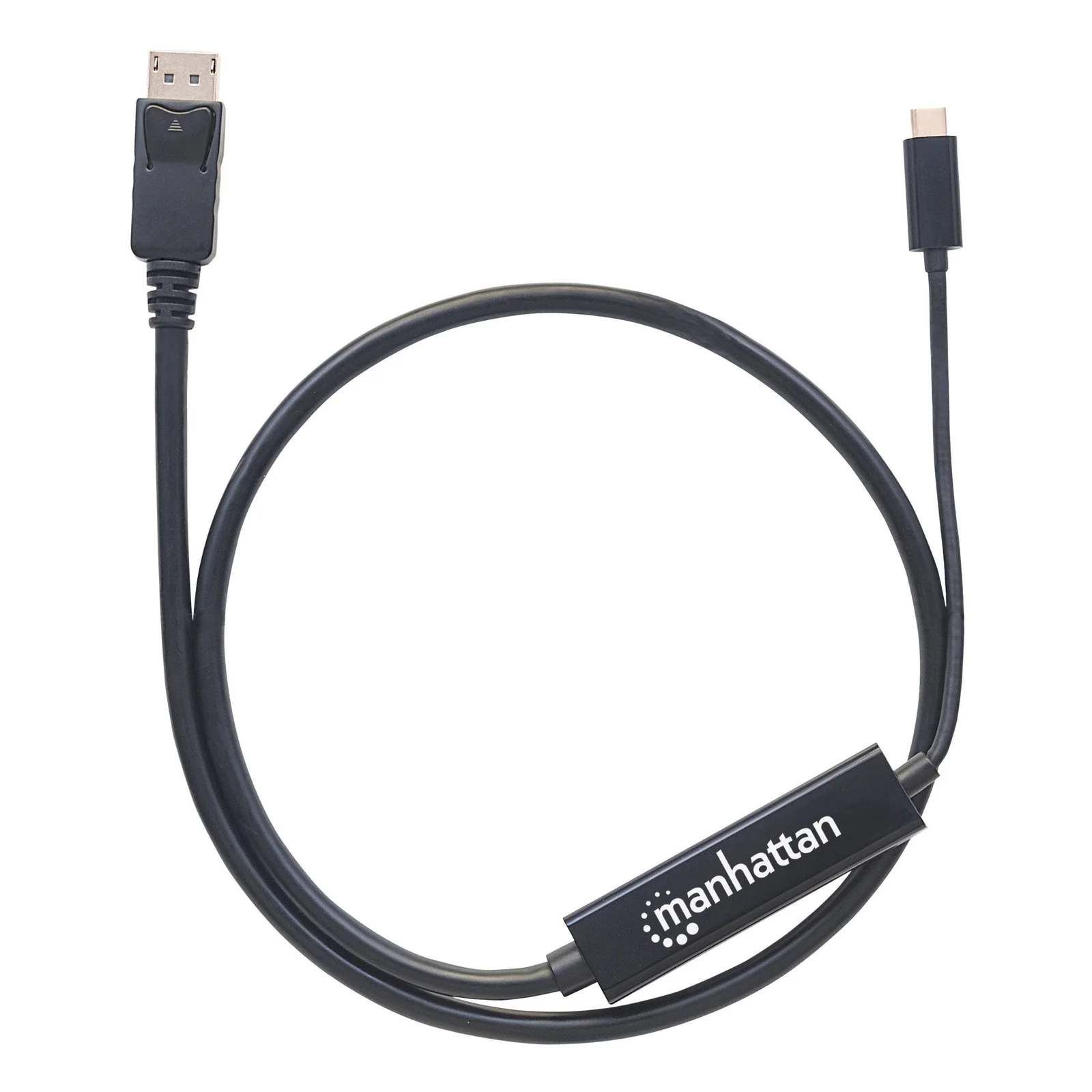 Manhattan 152471 câble vidéo et adaptateur 1 m USB Type-C DisplayPort Noir