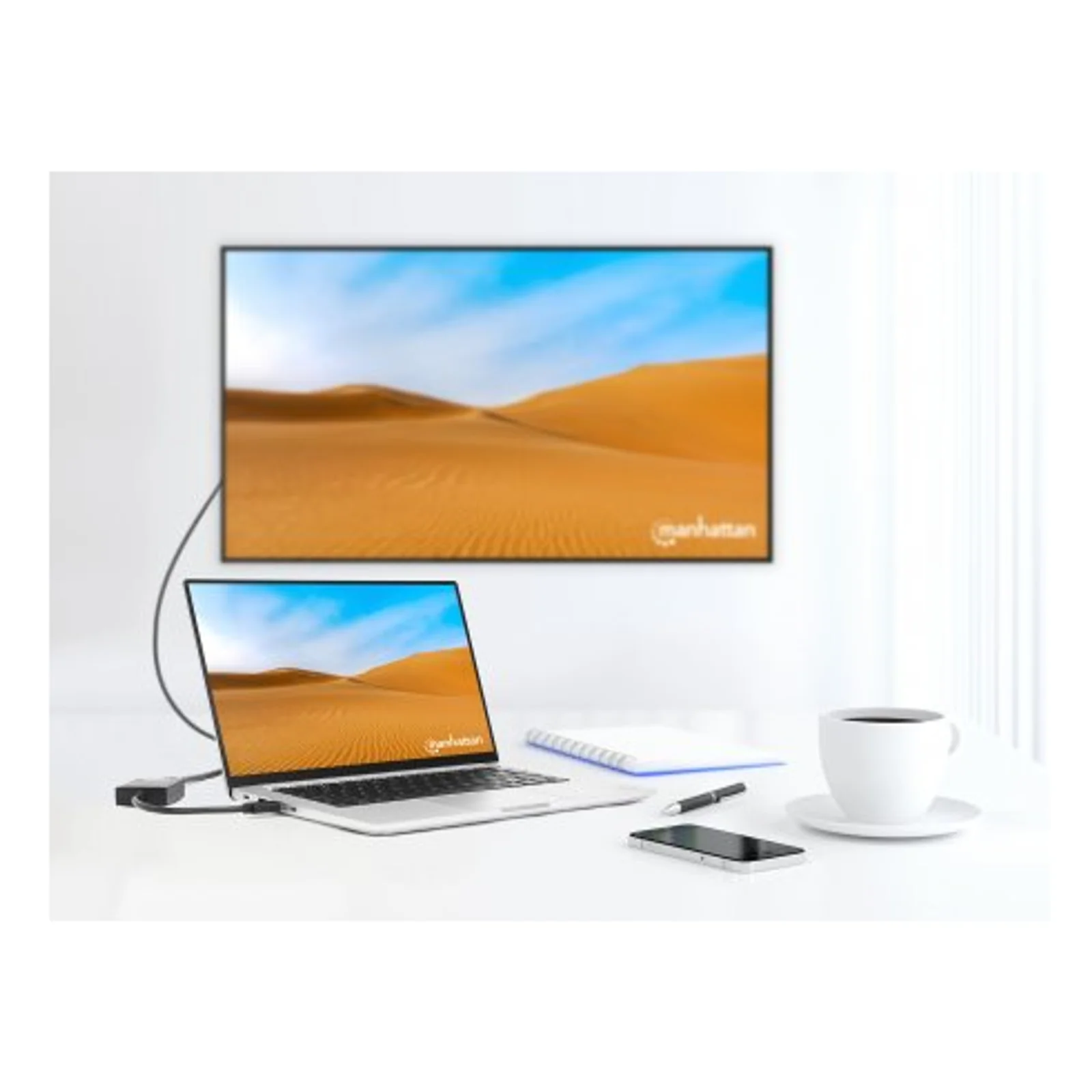 Manhattan 153690 station d'accueil Avec fil USB 3.2 Gen 1 (3.1 Gen 1) Type-A Noir