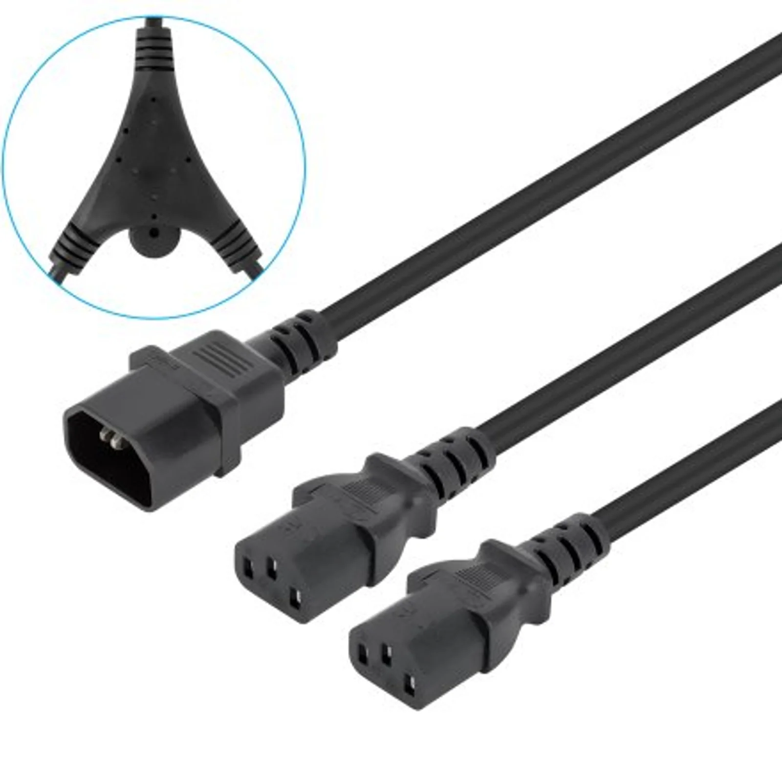 157469 câble électrique Noir 1,8 m Coupleur C14 Coupleur 2 x C13