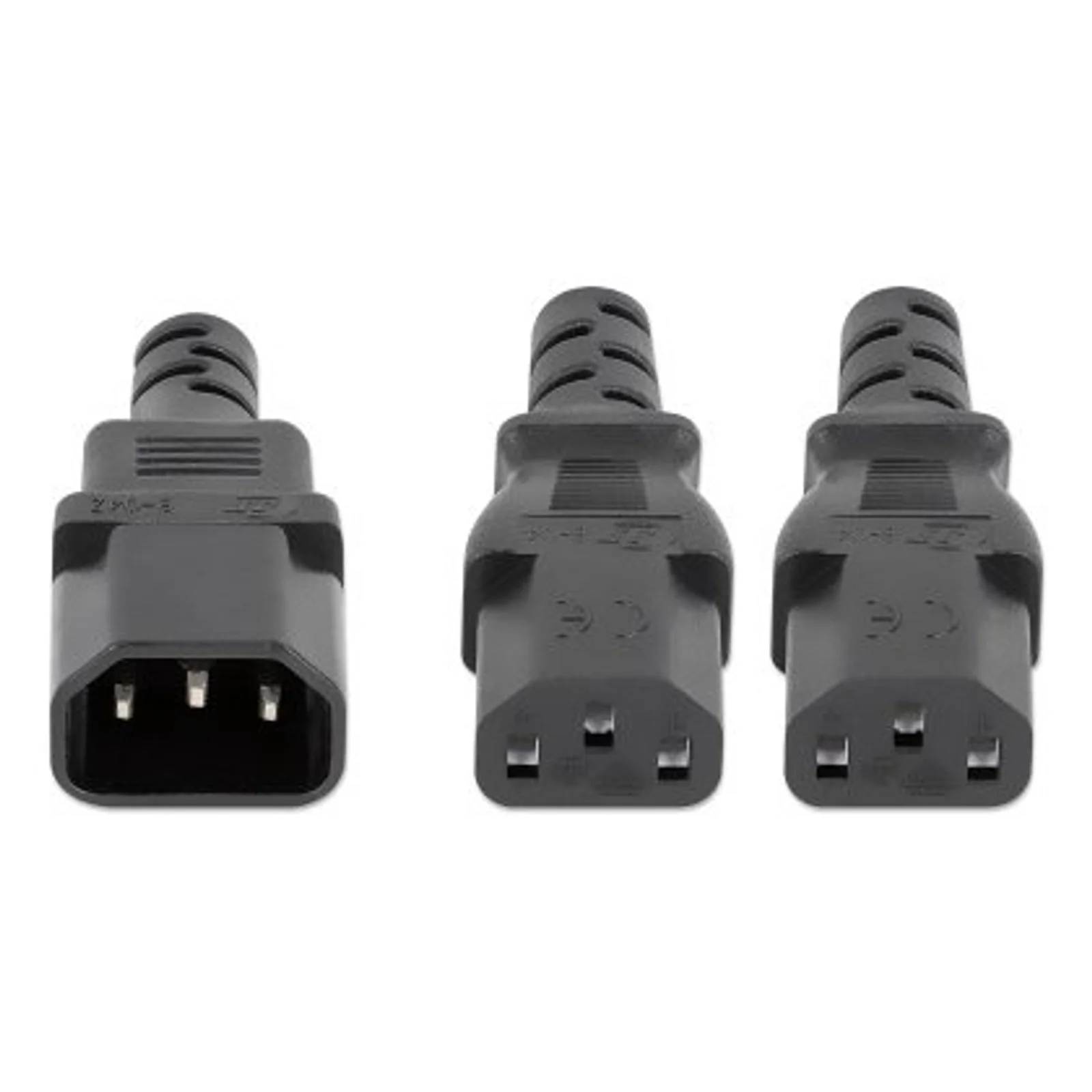 Manhattan 157469 câble électrique Noir 1,8 m Coupleur C14 Coupleur 2 x C13