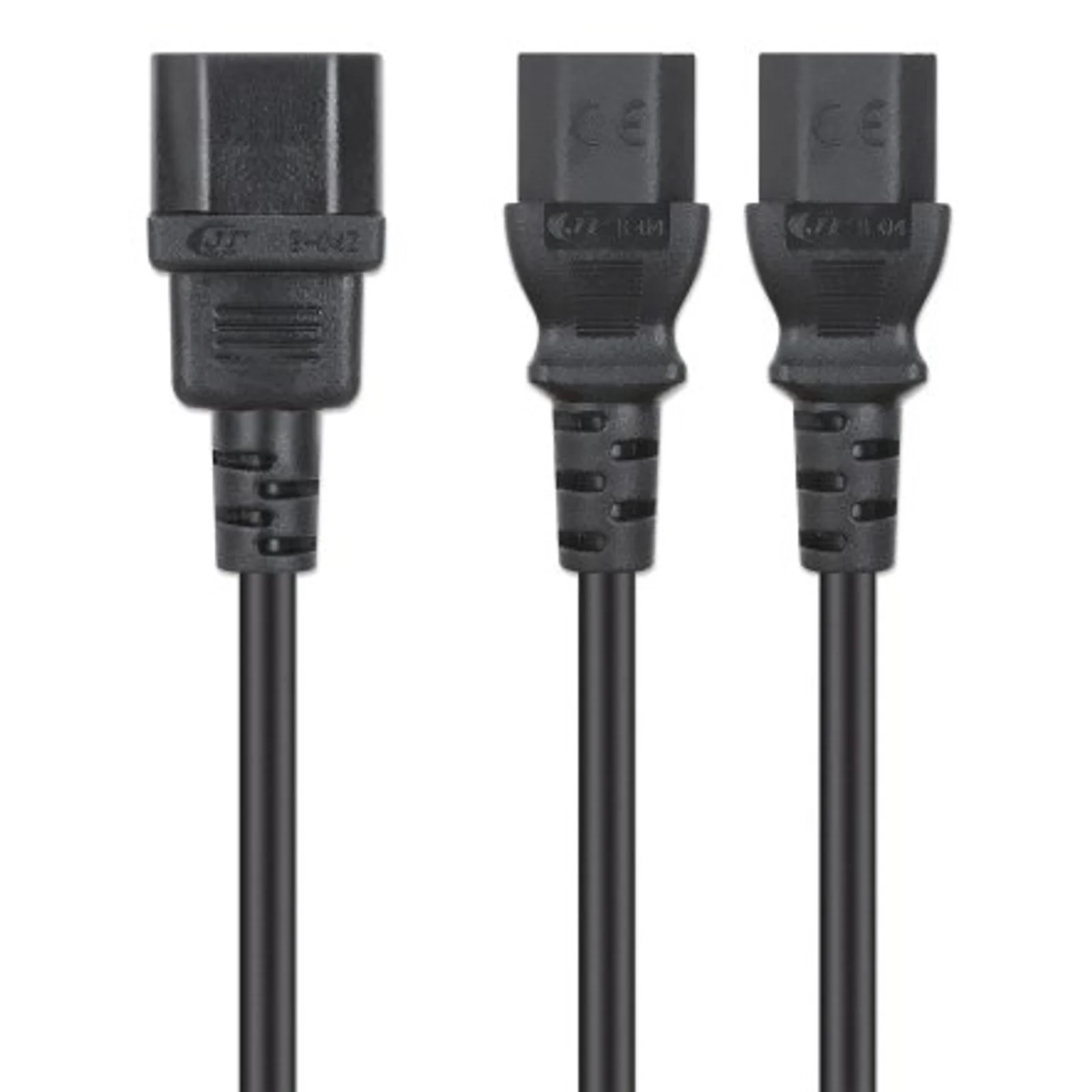 Manhattan 157469 câble électrique Noir 1,8 m Coupleur C14 Coupleur 2 x C13