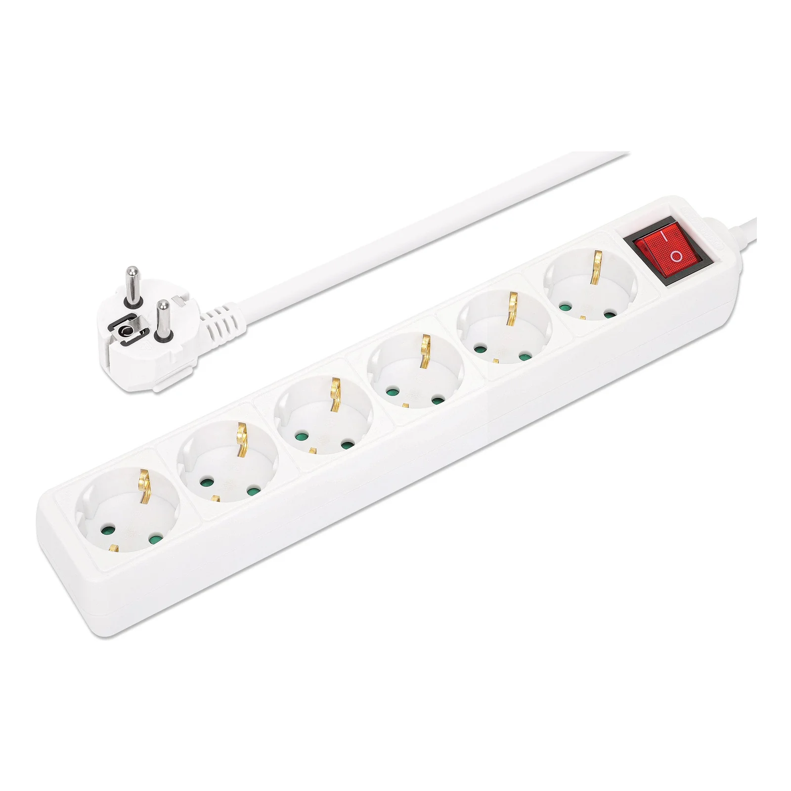 Manhattan 168335 multiprise 2 m 6 sortie(s) CA Intérieure Blanc