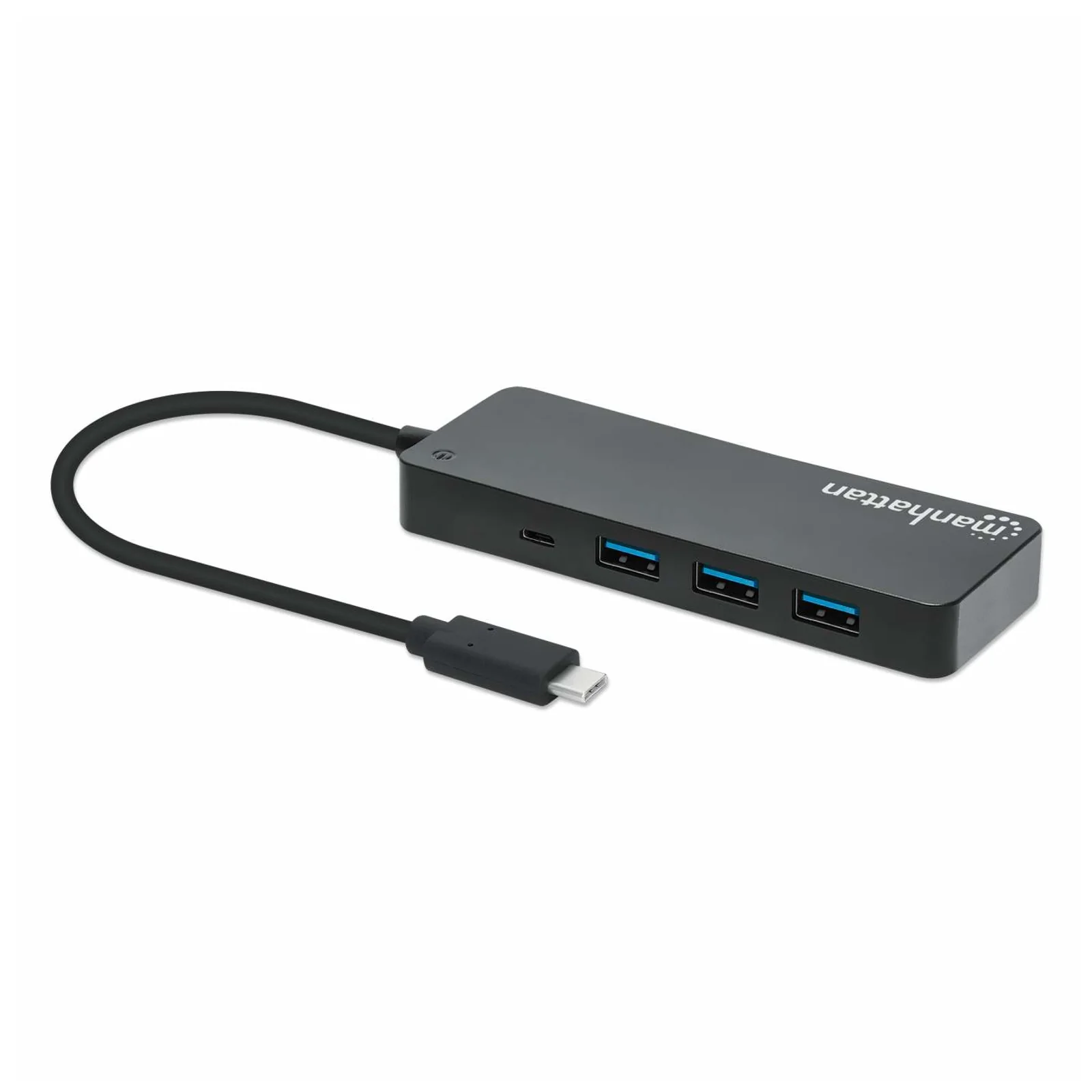 Manhattan 168410 hub & concentrateur USB Type-C 5000 Mbit/s Noir