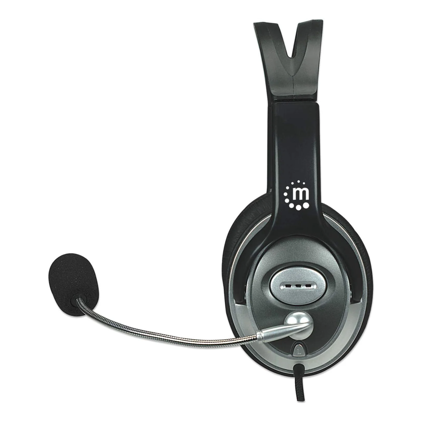 Manhattan 175555 casque Avec fil Arceau Appels/Musique Noir
