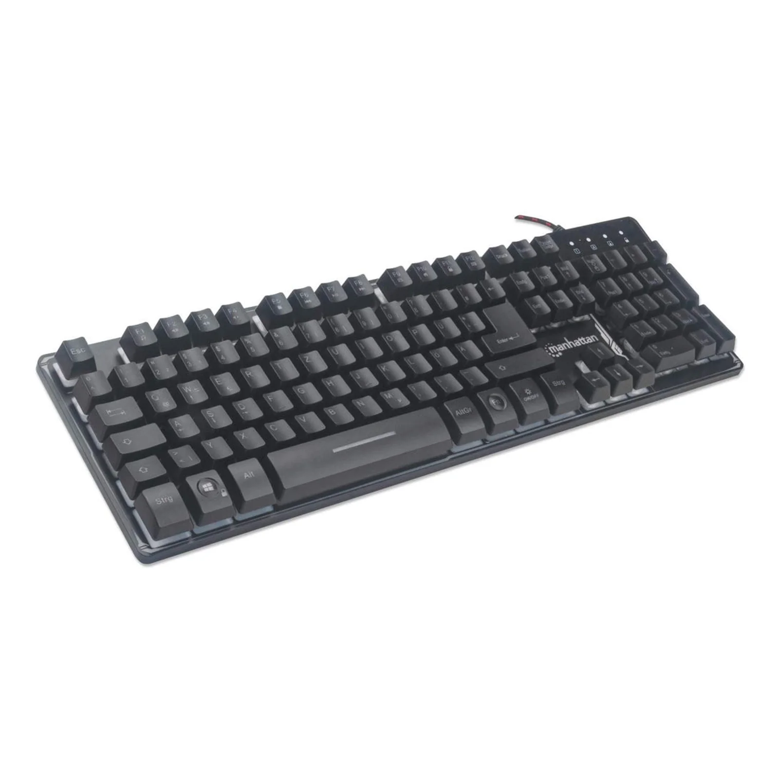 Manhattan 178457 clavier Gaming USB QWERTY Espagnole Noir