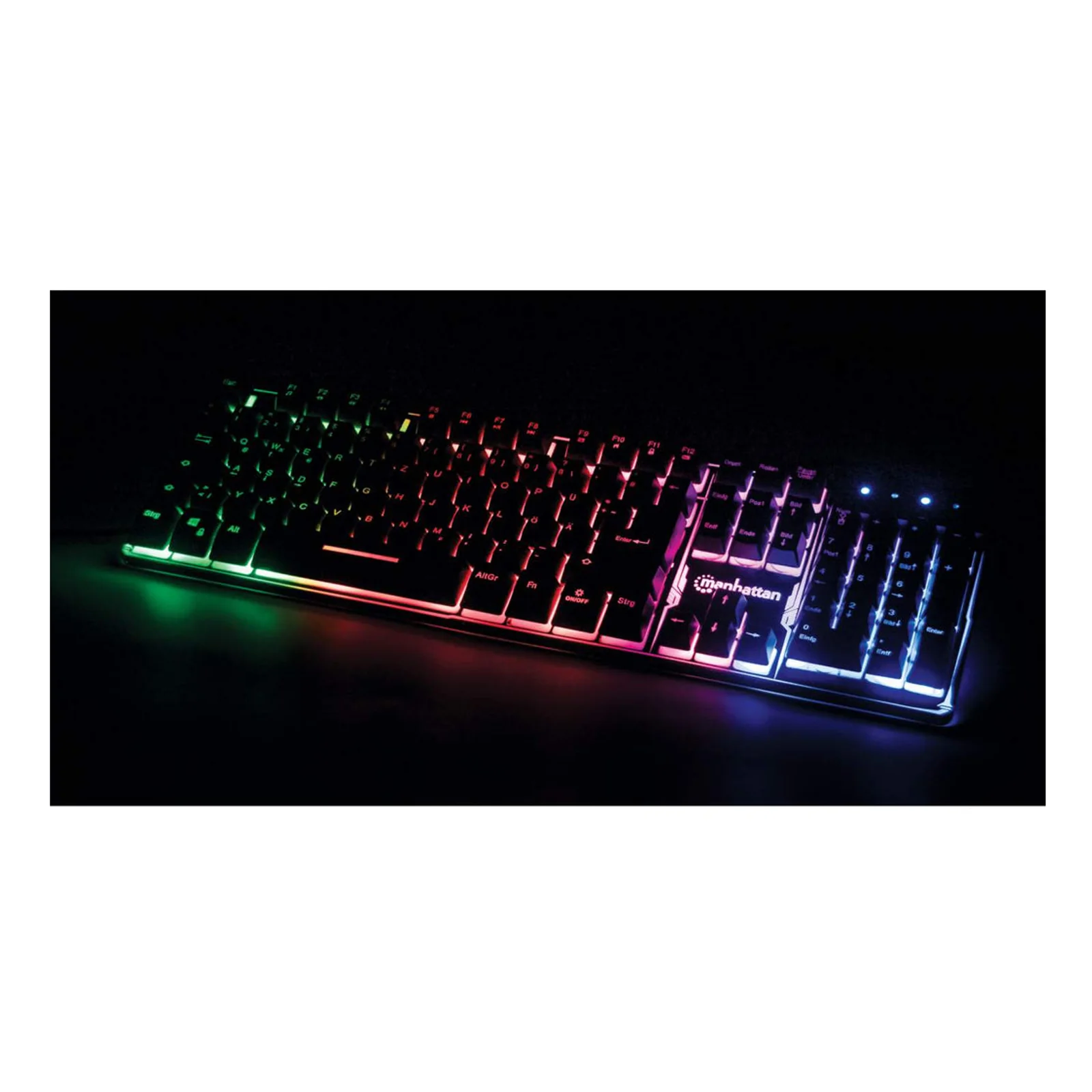 Manhattan 178457 clavier Gaming USB QWERTY Espagnole Noir