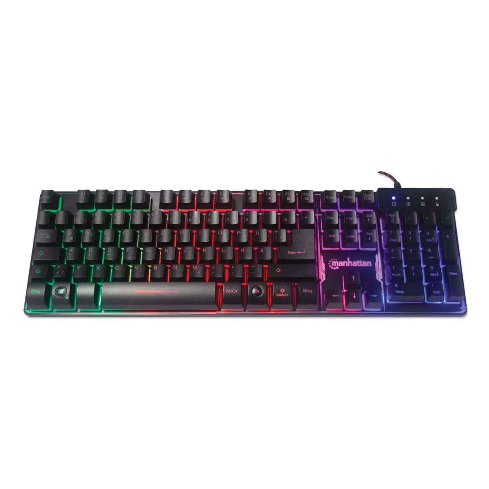 Manhattan 178457 clavier Gaming USB QWERTY Espagnole Noir