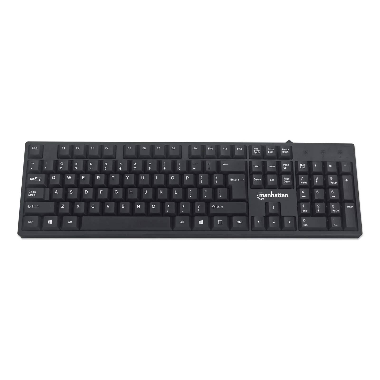 Manhattan 179324 clavier Bureau USB QWERTZ Noir