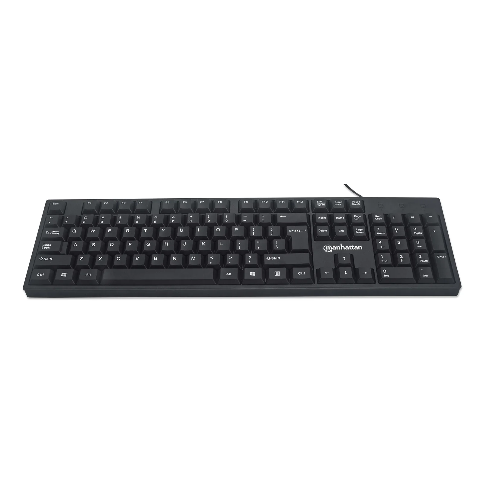 Manhattan 179324 clavier Bureau USB QWERTZ Noir