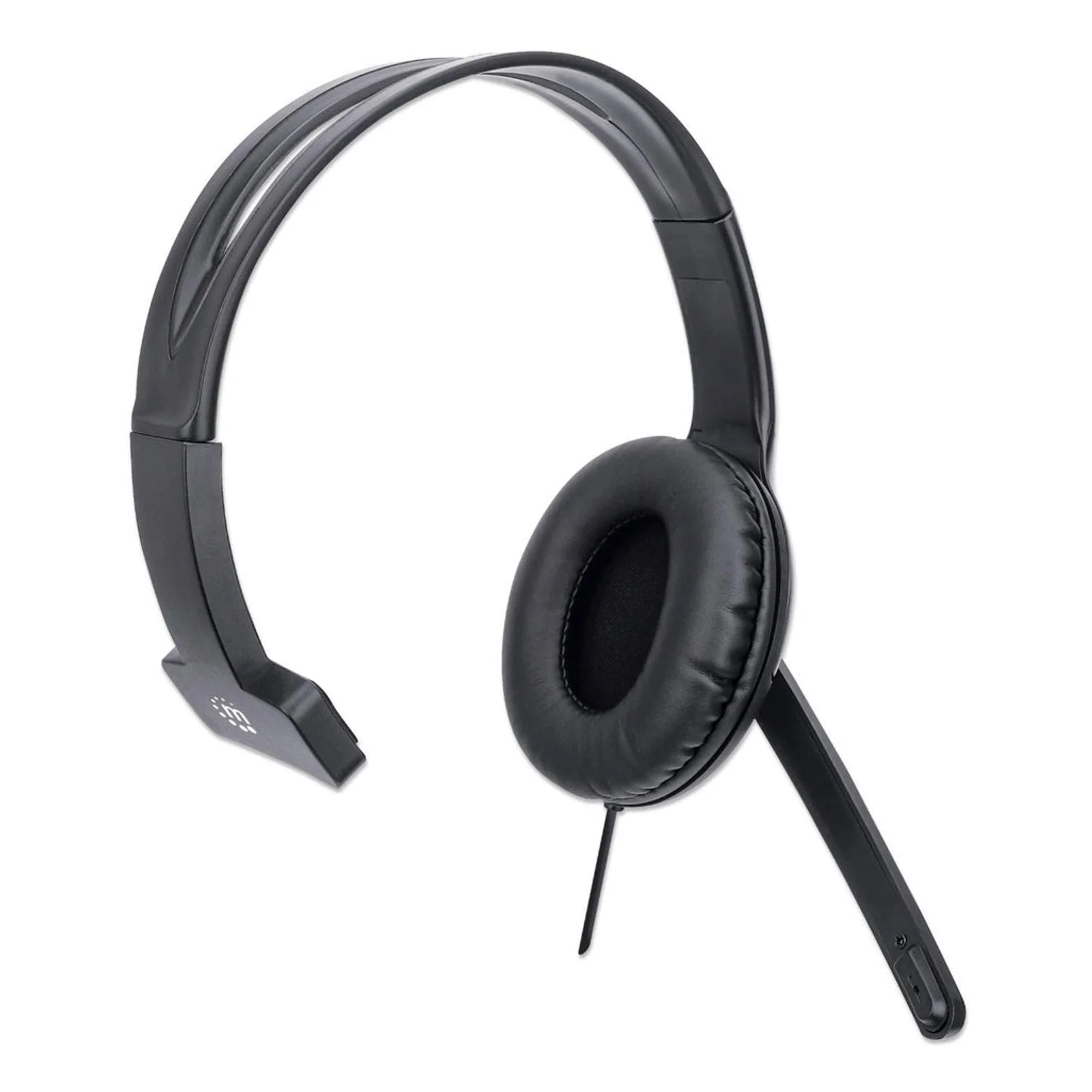 Manhattan 179874 casque Avec fil Arceau Bureau/Centre d'appels USB Type-A Noir