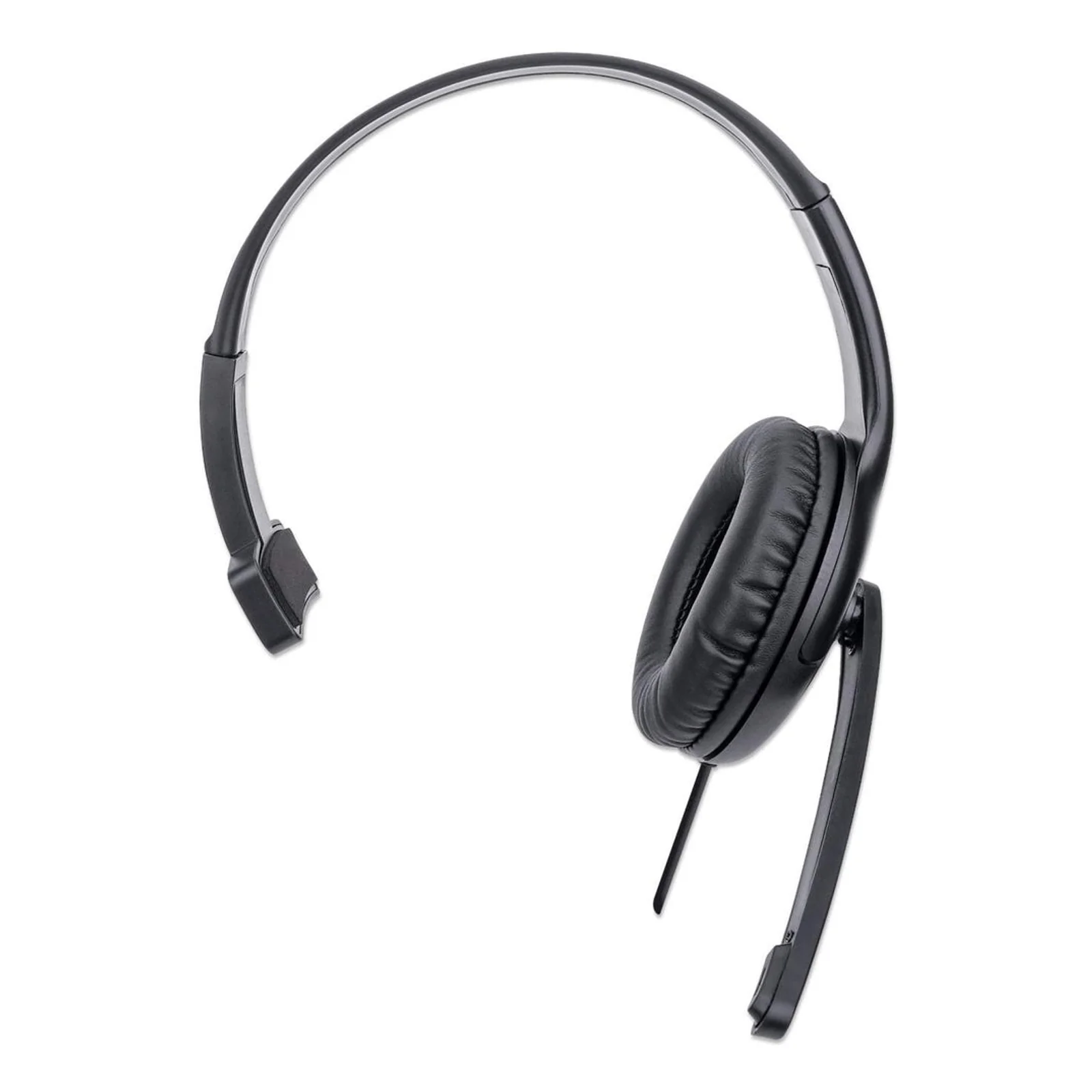 Manhattan 179874 casque Avec fil Arceau Bureau/Centre d'appels USB Type-A Noir