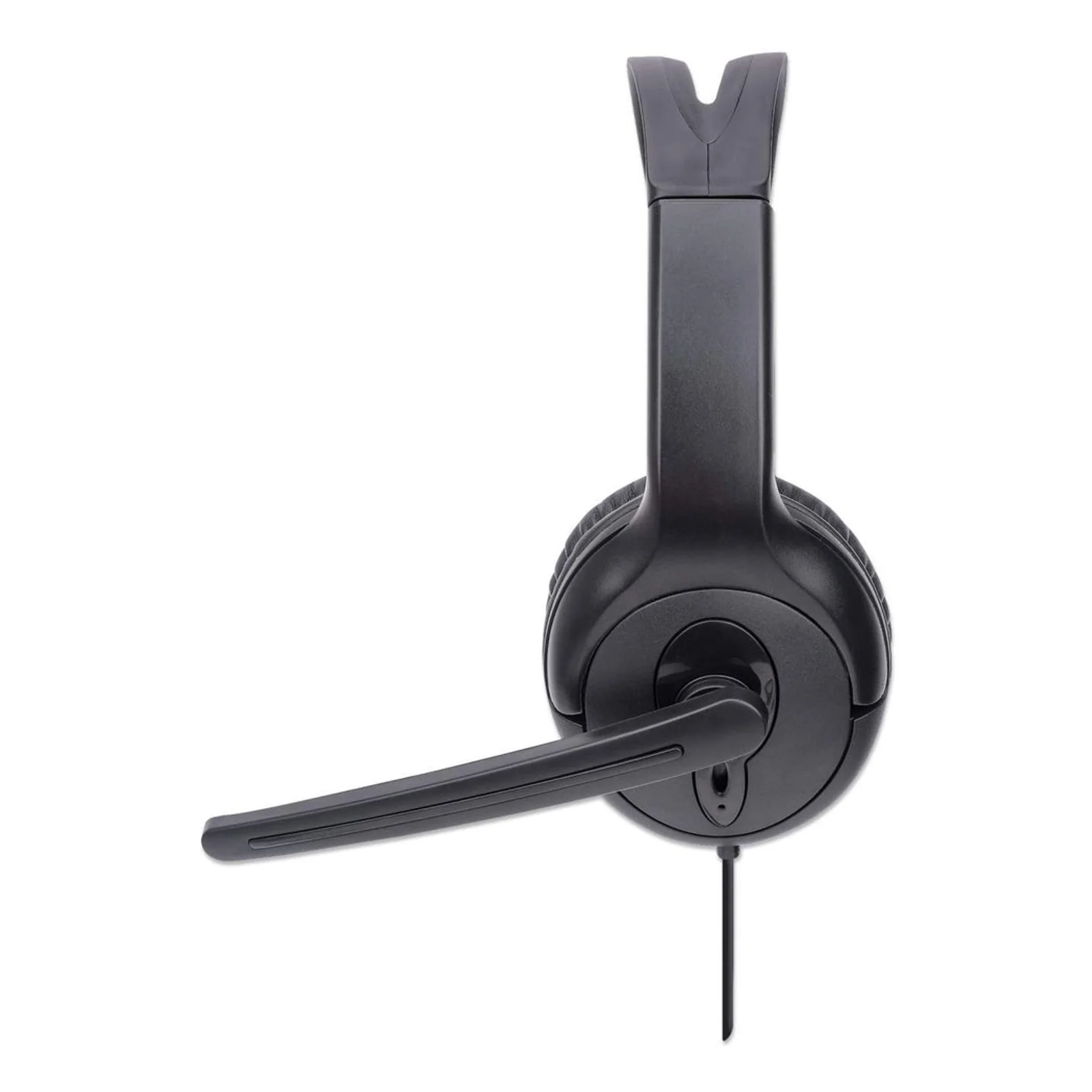 Manhattan 179874 casque Avec fil Arceau Bureau/Centre d'appels USB Type-A Noir