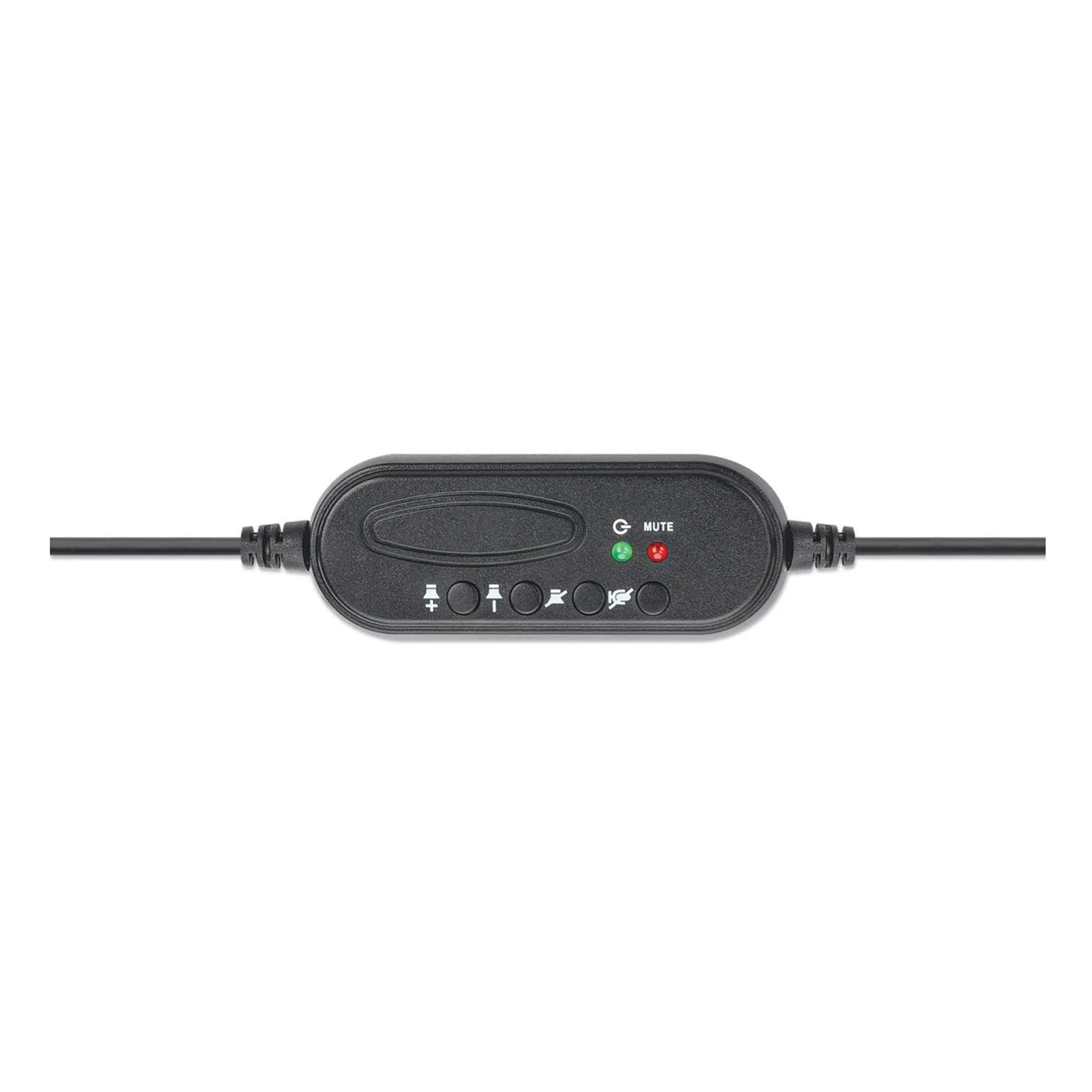 Manhattan 179874 casque Avec fil Arceau Bureau/Centre d'appels USB Type-A Noir