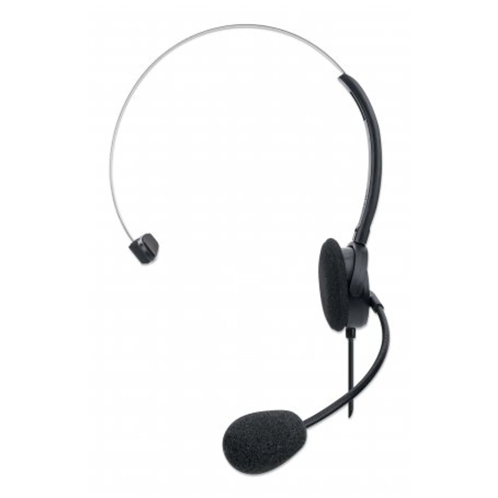 Manhattan 180498 casque Avec fil Arceau Bureau/Centre d'appels USB Type-A Noir